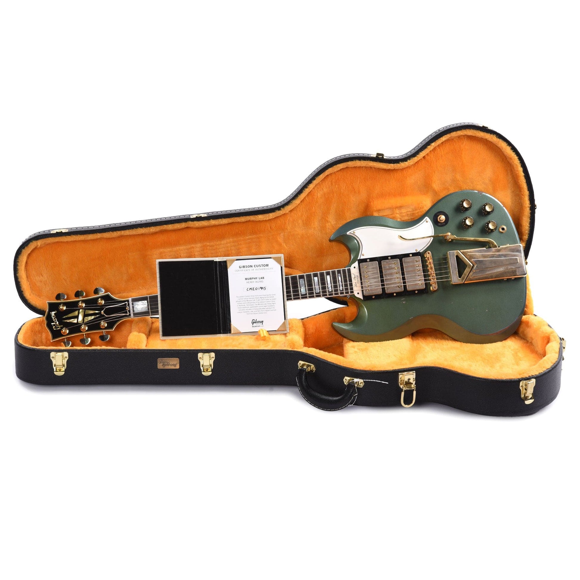 Gibson Custom Shop Murphy Lab 1961 Les Paul/SG Custom "CME Spec" Heavy Antique Pelham Blue Heavy Aged w/Sideways Vibrola Electric Guitars / Solid Body