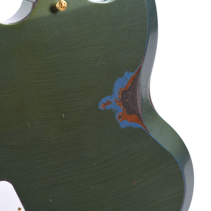 Gibson Custom Shop Murphy Lab 1961 Les Paul/SG Custom "CME Spec" Heavy Antique Pelham Blue Heavy Aged w/Sideways Vibrola Electric Guitars / Solid Body