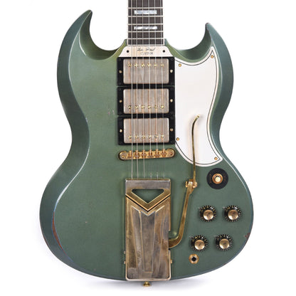 Gibson Custom Shop Murphy Lab 1961 Les Paul/SG Custom "CME Spec" Heavy Antique Pelham Blue Heavy Aged w/Sideways Vibrola Electric Guitars / Solid Body