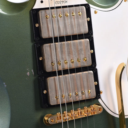 Gibson Custom Shop Murphy Lab 1961 Les Paul/SG Custom "CME Spec" Heavy Antique Pelham Blue Heavy Aged w/Sideways Vibrola Electric Guitars / Solid Body