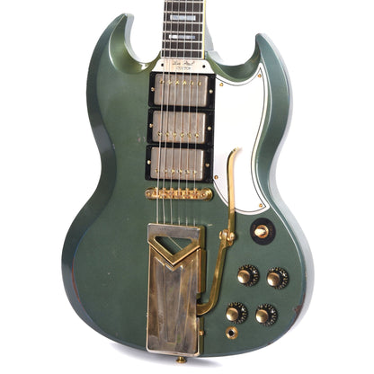 Gibson Custom Shop Murphy Lab 1961 Les Paul/SG Custom "CME Spec" Heavy Antique Pelham Blue Heavy Aged w/Sideways Vibrola Electric Guitars / Solid Body