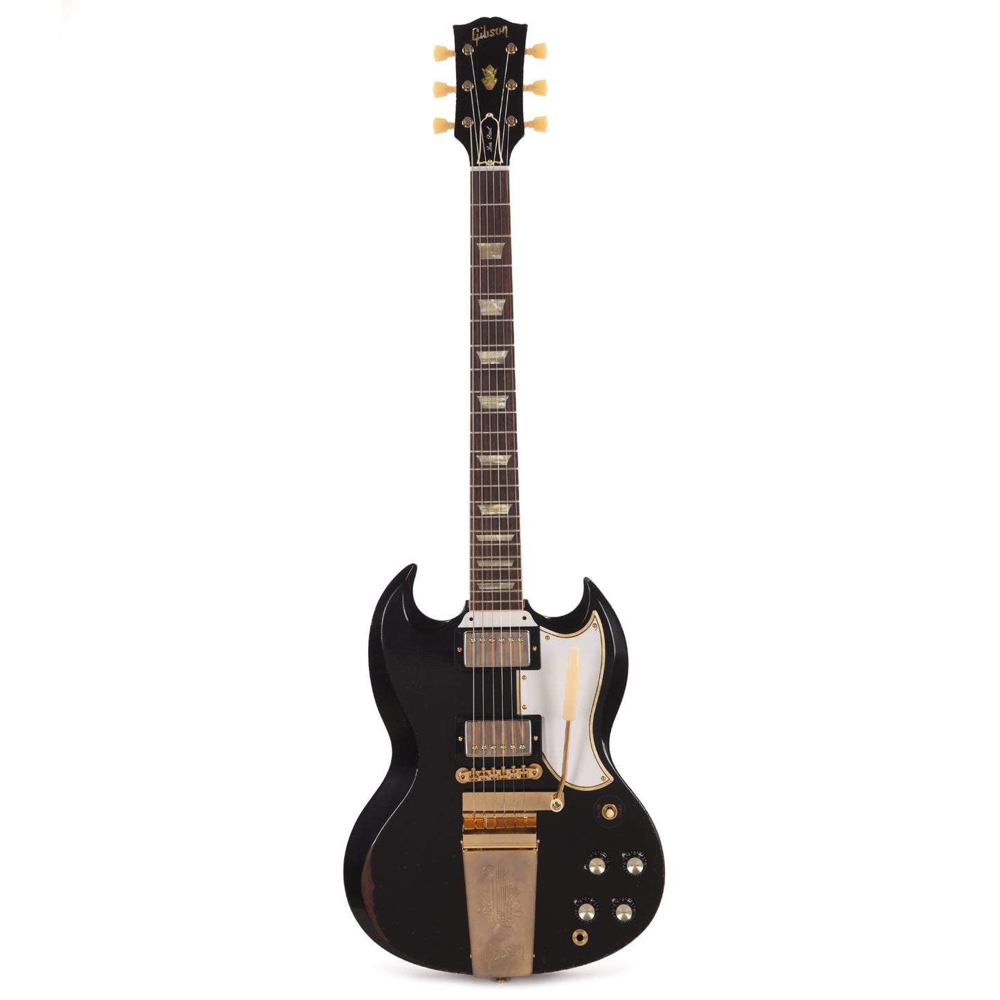 Gibson Custom Shop Murphy Lab 1961 Les Paul/SG Standard "CME Spec" Heavy Antique Ebony Heavy Aged w/Maestro Vibrola Electric Guitars / Solid Body