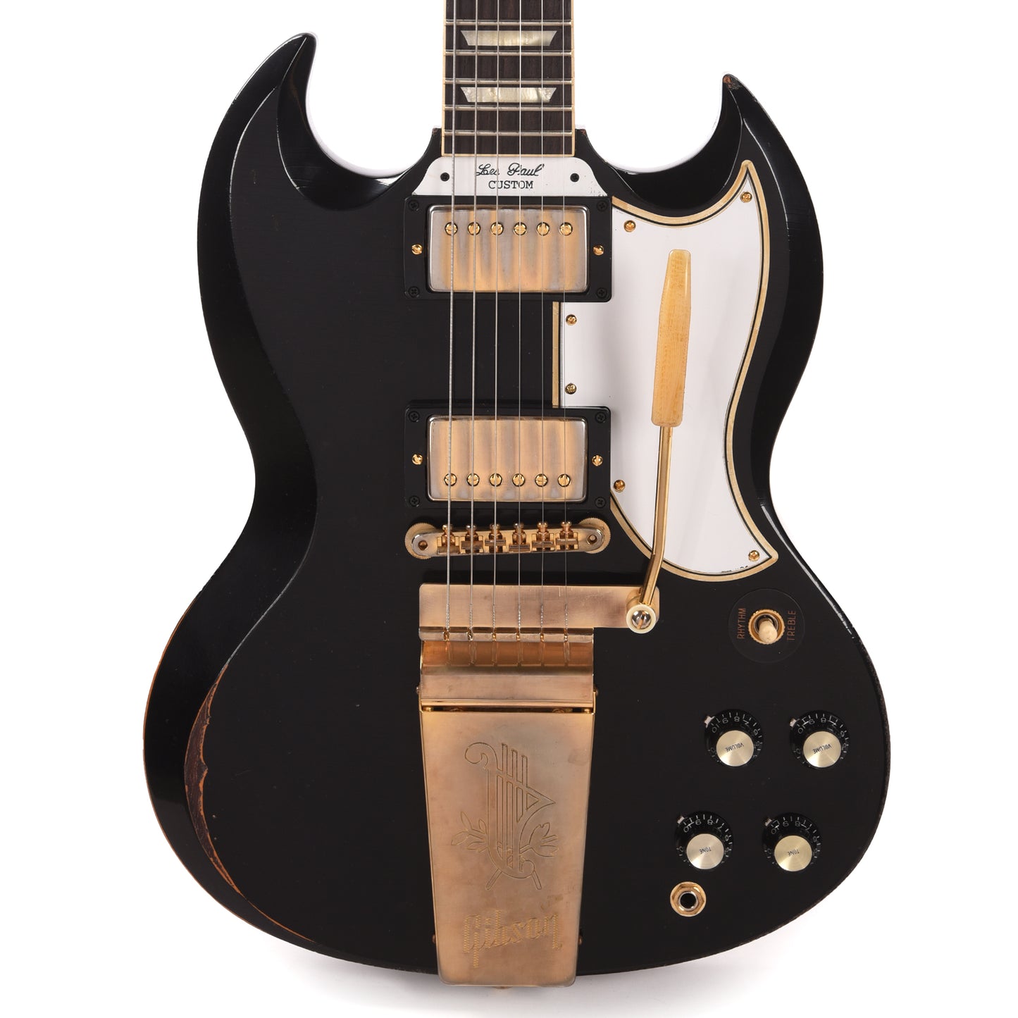 Gibson Custom Shop Murphy Lab 1961 Les Paul/SG Standard "CME Spec" Heavy Antique Ebony Heavy Aged w/Maestro Vibrola Electric Guitars / Solid Body