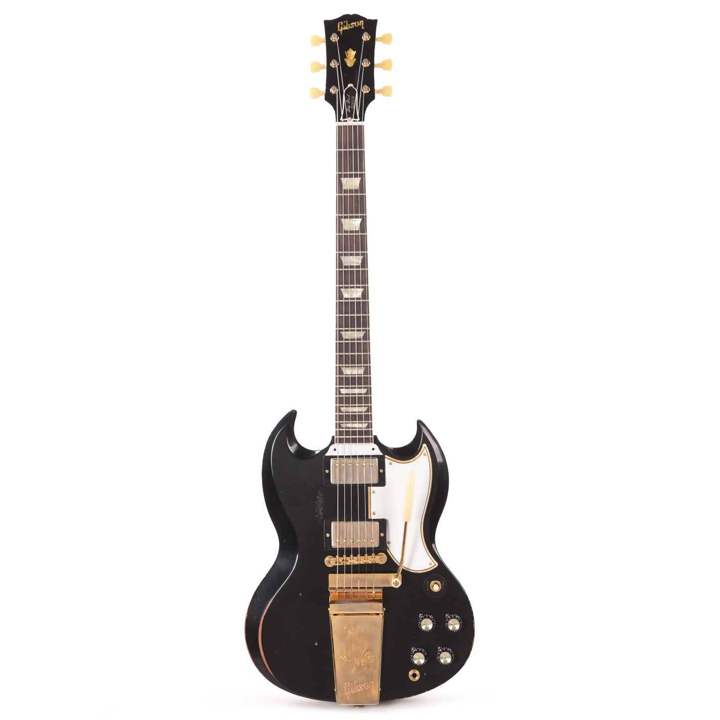 Gibson Custom Shop Murphy Lab 1961 Les Paul/SG Standard "CME Spec" Heavy Antique Ebony Heavy Aged w/Maestro Vibrola Electric Guitars / Solid Body