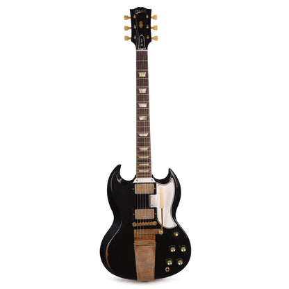 Gibson Custom Shop Murphy Lab 1961 Les Paul/SG Standard "CME Spec" Heavy Antique Ebony Heavy Aged w/Maestro Vibrola Electric Guitars / Solid Body