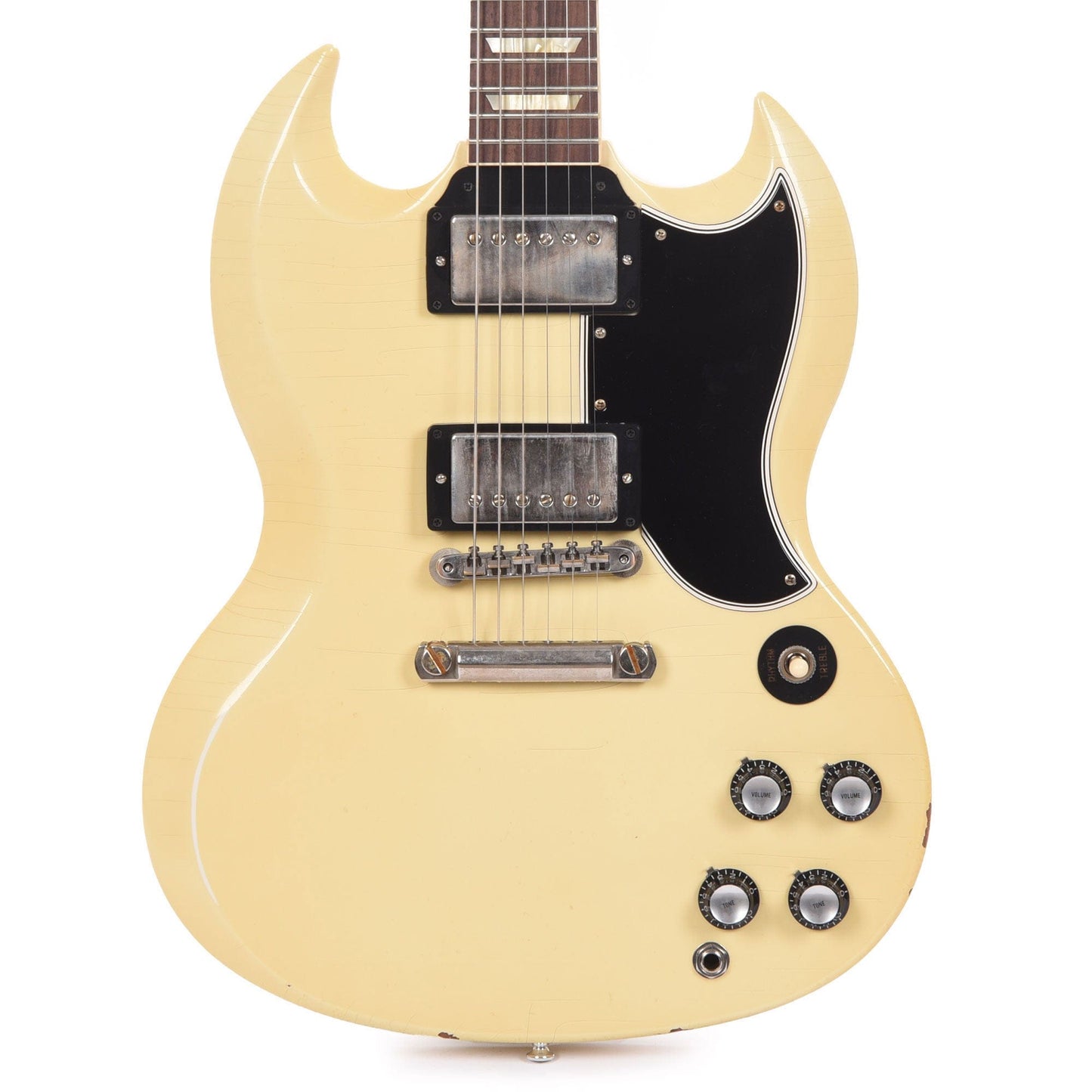 Gibson Custom Shop Murphy Lab 1961 Les Paul SG Standard "CME Spec" Light Aged Antique Polaris White w/Stop Bar & Grovers Electric Guitars / Solid Body
