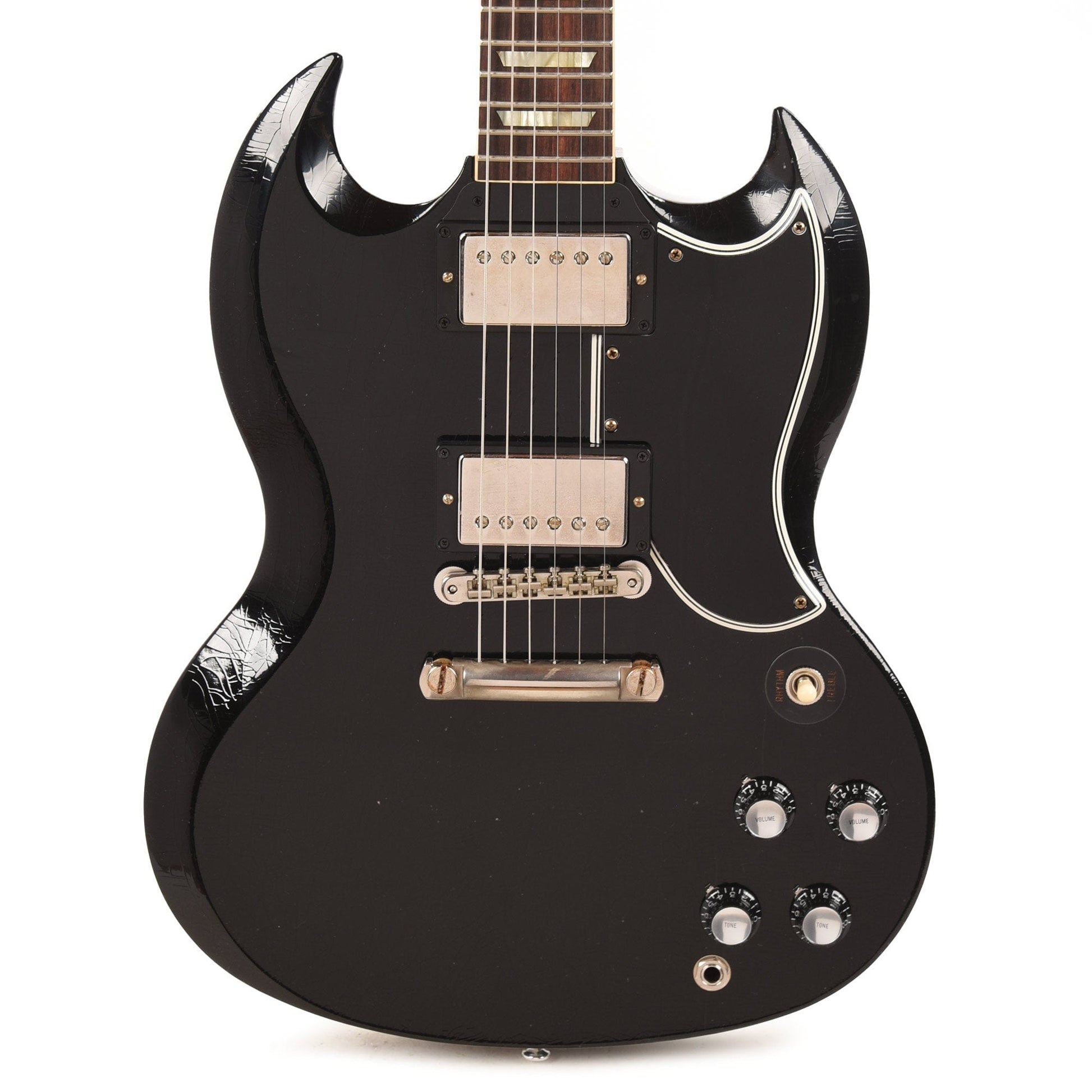 Gibson Custom Shop Murphy Lab 1961 Les Paul SG Standard "CME Spec" Ultra Light Aged Antique Ebony w/Stop Bar & Grovers Electric Guitars / Solid Body