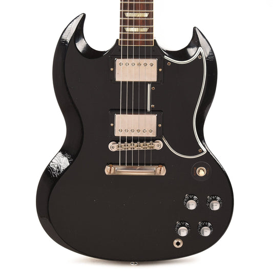 Gibson Custom Shop Murphy Lab 1961 Les Paul SG Standard "CME Spec" Ultra Light Aged Antique Ebony w/Stop Bar & Grovers Electric Guitars / Solid Body