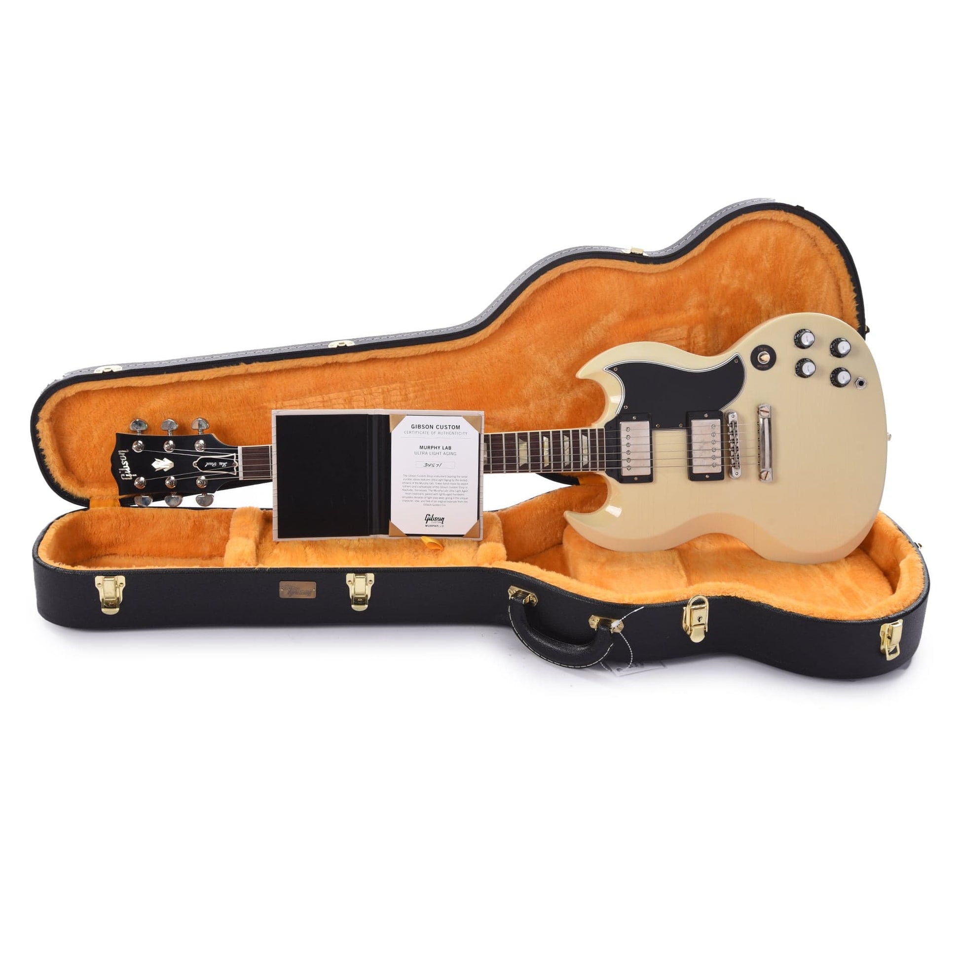 Gibson Custom Shop Murphy Lab 1961 Les Paul SG Standard "CME Spec" Ultra Light Aged Antique Polaris White w/Stop Bar & Grovers Electric Guitars / Solid Body