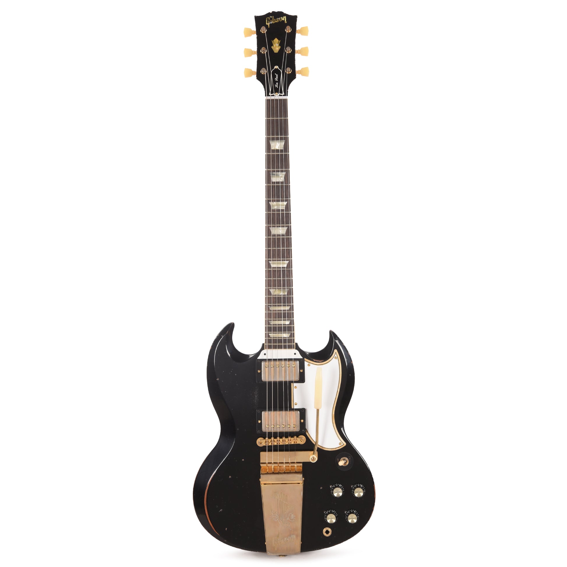 Gibson Custom Shop Murphy Lab 1961 LP/SG Standard "CME Spec" Heavy Antique Ebony Heavy Aged w/Maestro Vibrola Electric Guitars / Solid Body