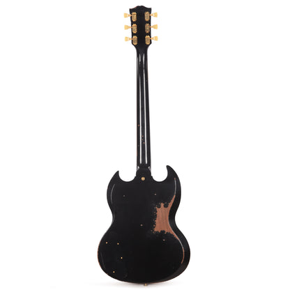 Gibson Custom Shop Murphy Lab 1961 LP/SG Standard "CME Spec" Heavy Antique Ebony Heavy Aged w/Maestro Vibrola Electric Guitars / Solid Body