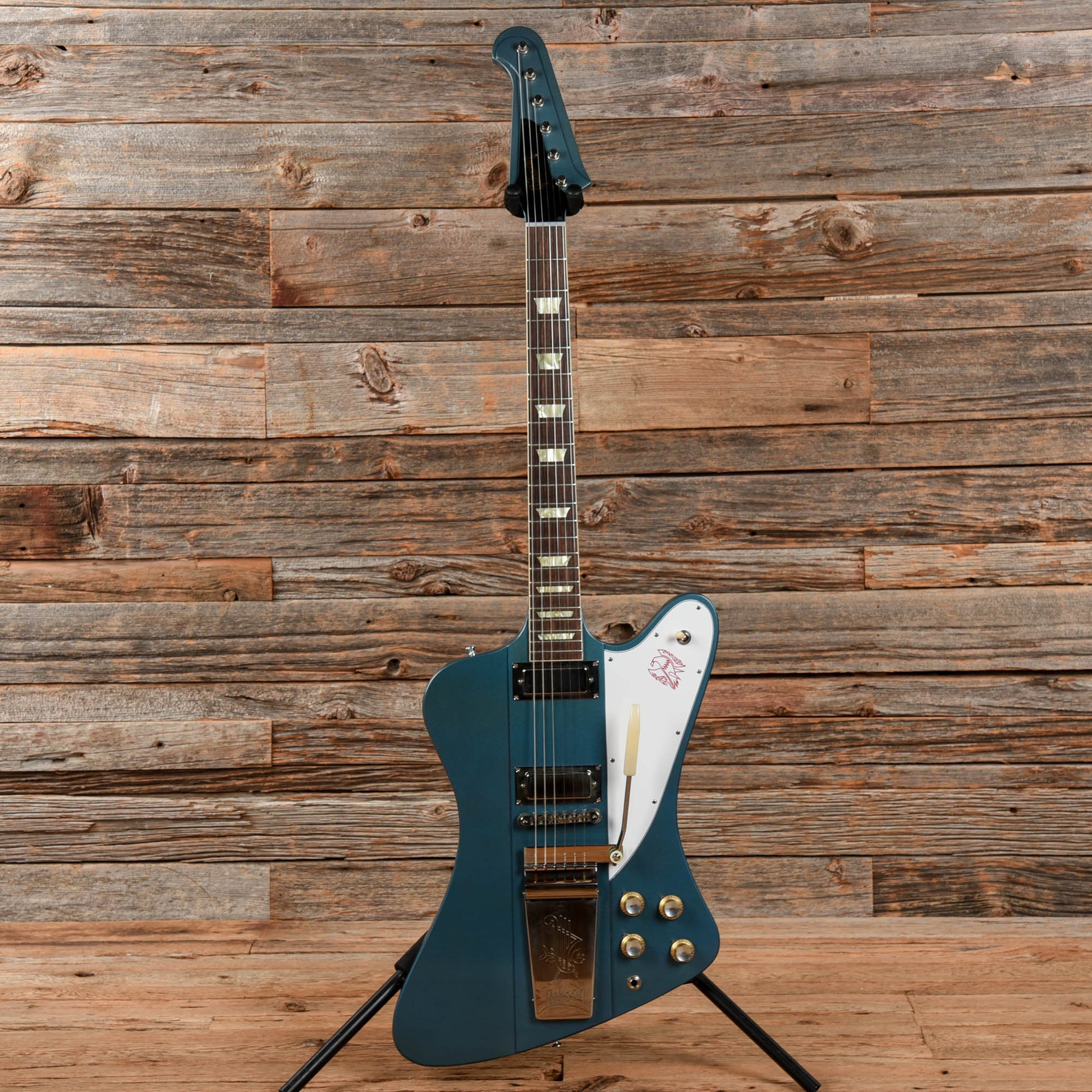 Gibson Custom Shop Murphy Lab 1963 Firebird V Pelham Blue Ultra Light Aged NH w/Maestro Vibrola Pelham Blue 2022 Electric Guitars / Solid Body