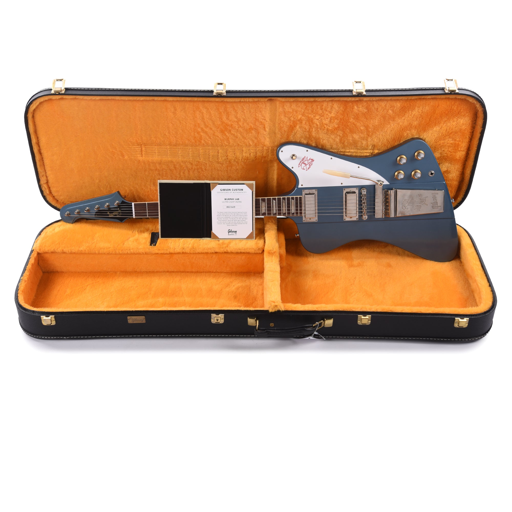 Gibson Custom Shop Murphy Lab 1963 Firebird V Pelham Blue Ultra Light Aged w/Maestro Vibrola Electric Guitars / Solid Body