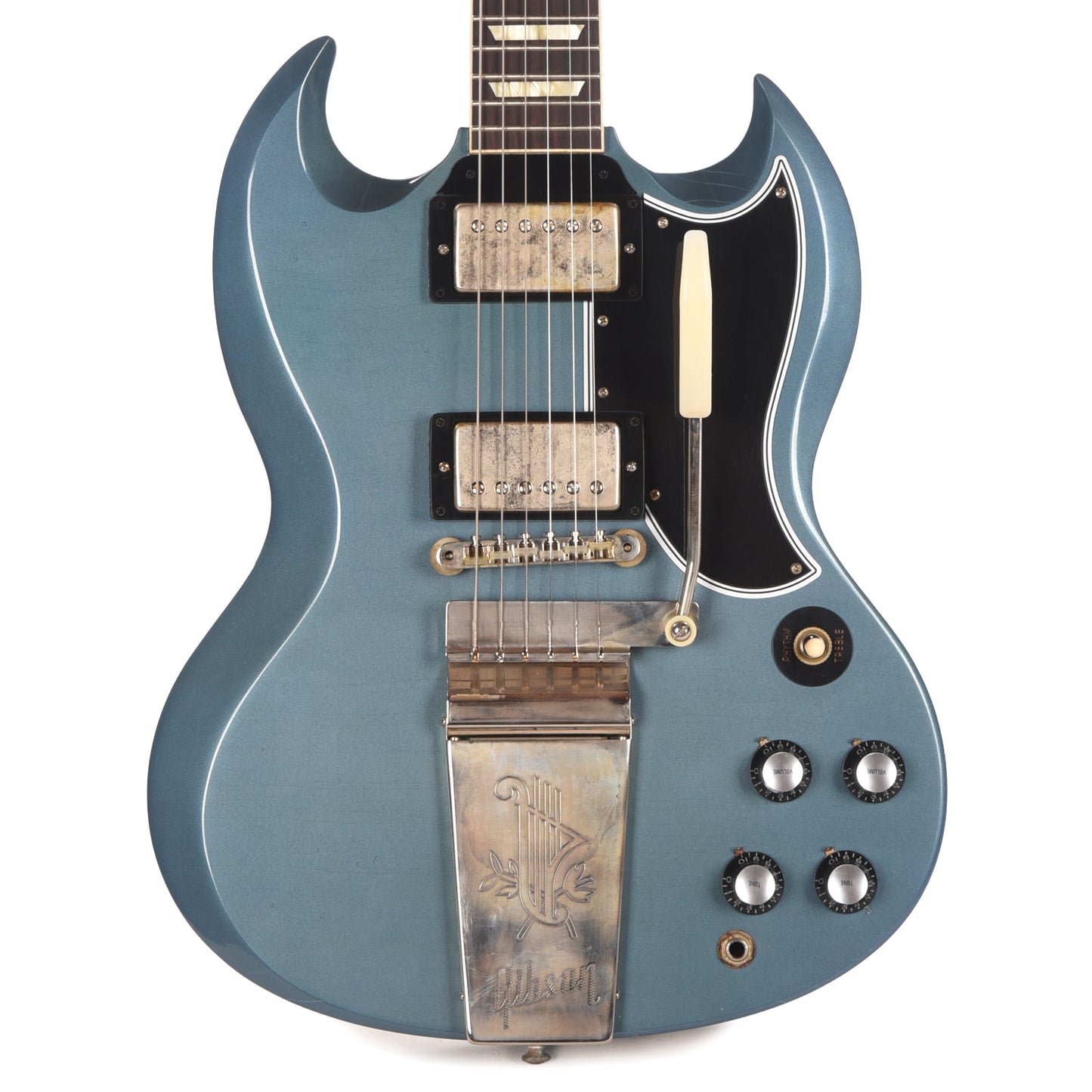 Gibson Custom Shop Murphy Lab 1964 SG Standard Reissue Pelham Blue Ultra Light Aged w/Maestro Vibrola Electric Guitars / Solid Body