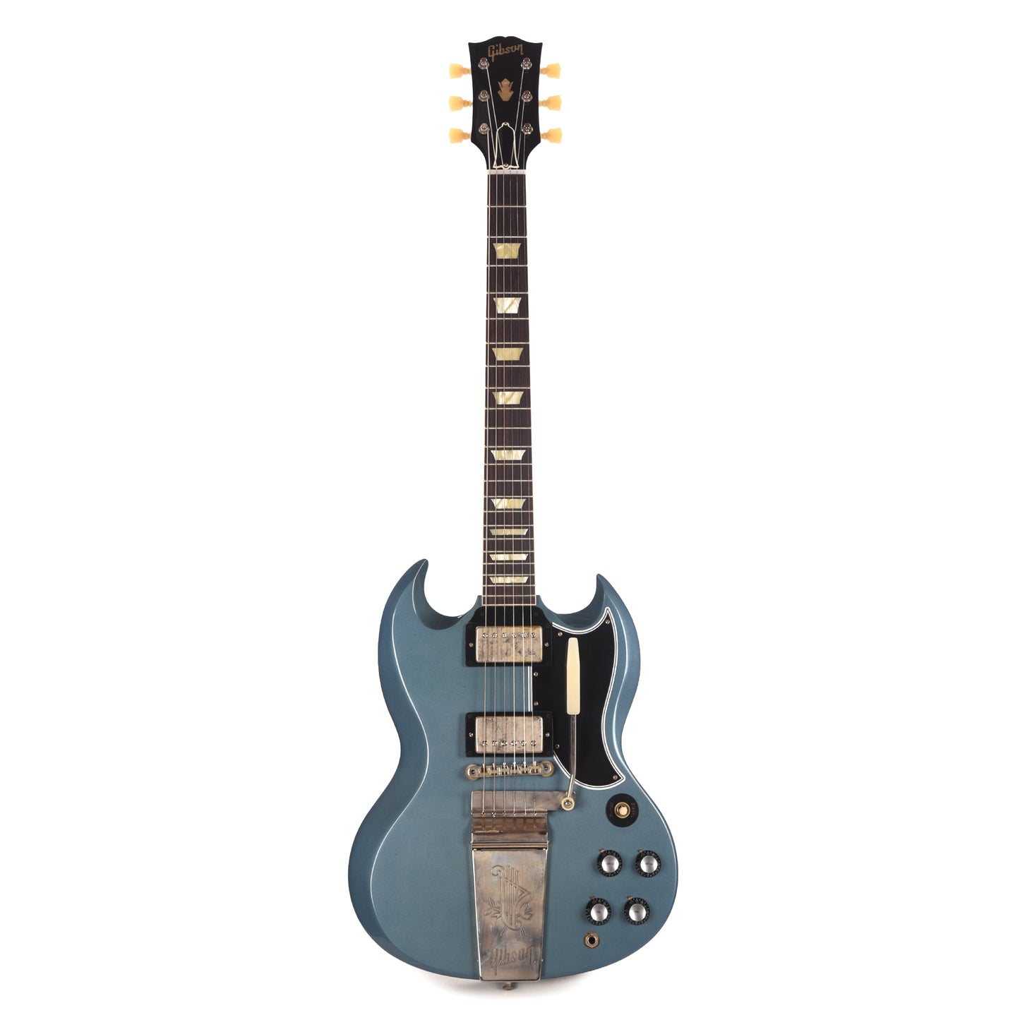 Gibson Custom Shop Murphy Lab 1964 SG Standard Reissue Pelham Blue Ultra Light Aged w/Maestro Vibrola Electric Guitars / Solid Body