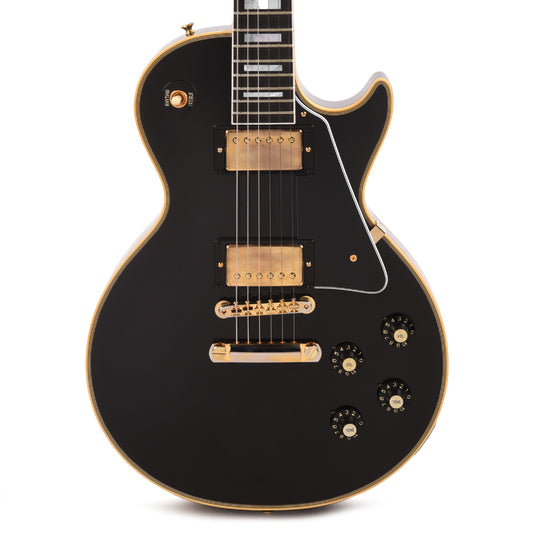 Gibson Custom Shop Murphy Lab 1968 Les Paul Custom Reissue Ebony Ultra Light Aged Electric Guitars / Solid Body