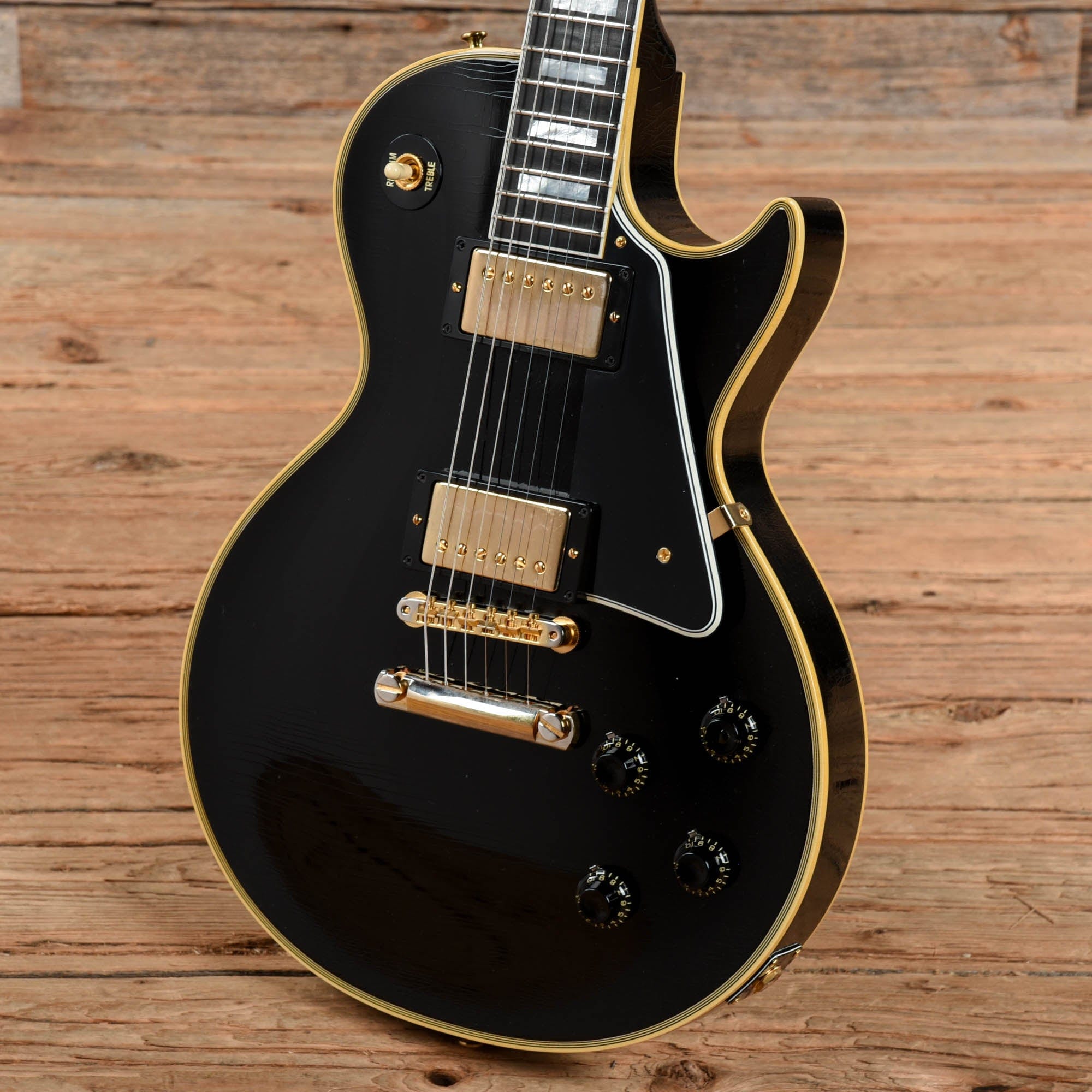 Gibson Custom Shop Murphy Lab 57 Les Paul Custom Ultra Light Aged Ebon ...