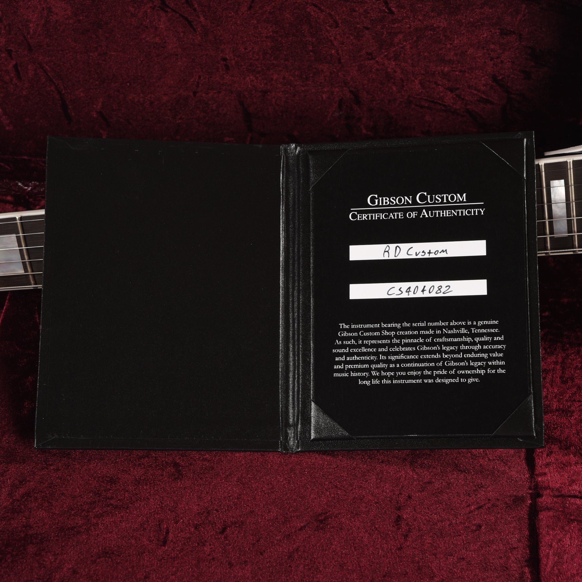 Gibson Custom Shop RD Custom Ebony Electric Guitars / Solid Body
