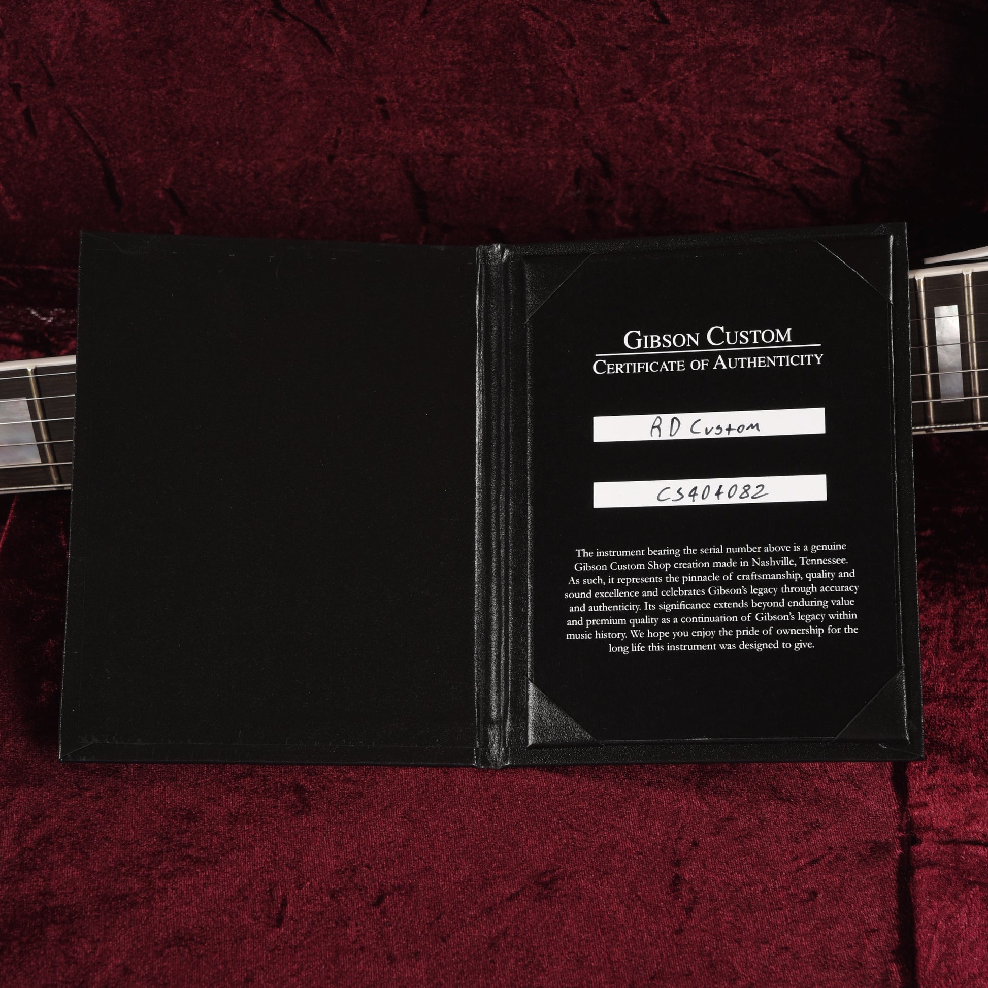 Gibson Custom Shop RD Custom Ebony Electric Guitars / Solid Body