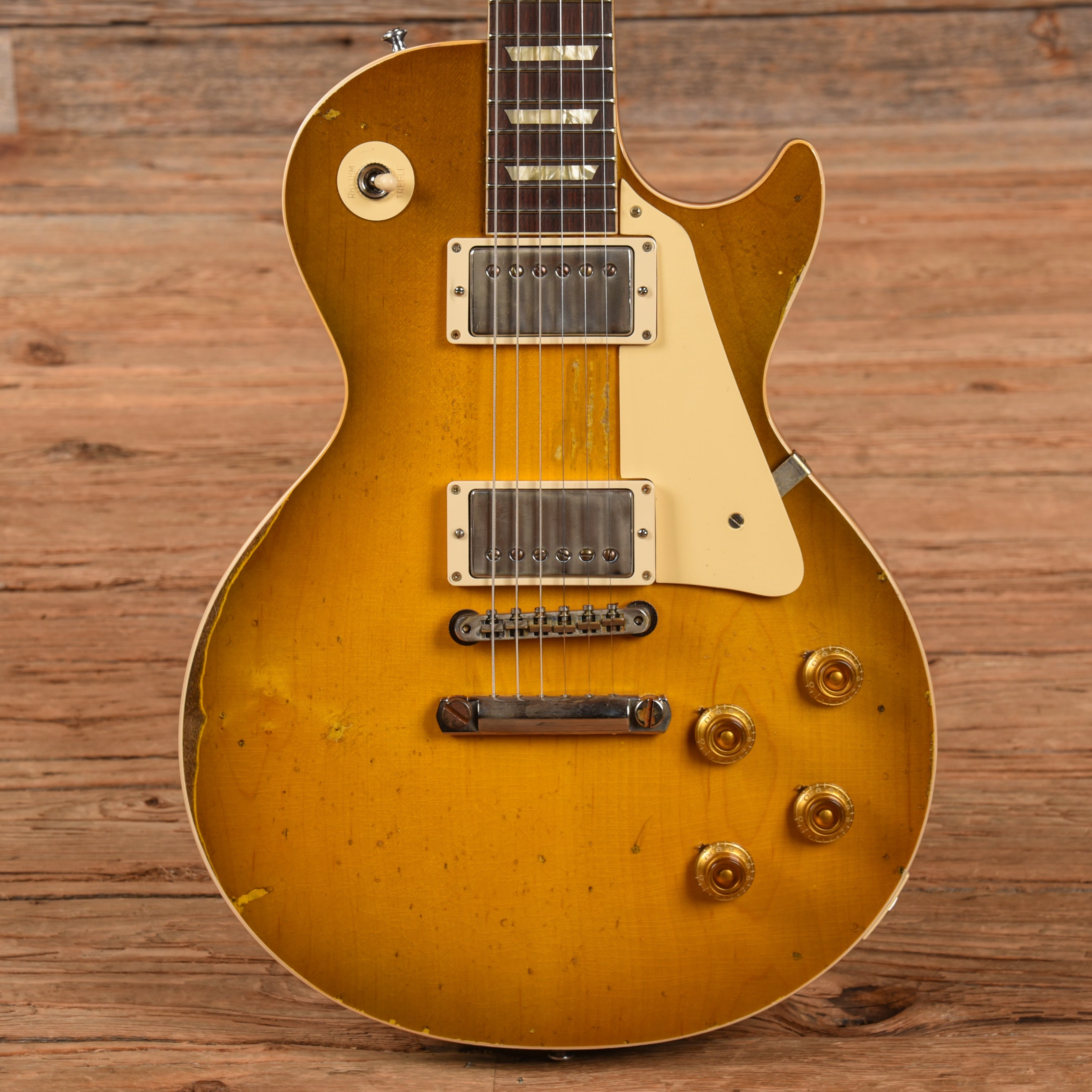 Gibson Custom Wildwood Spec '58 Les Paul Standard Ultra Heavy Aged Green Lemon Fade 2021 Electric Guitars / Solid Body