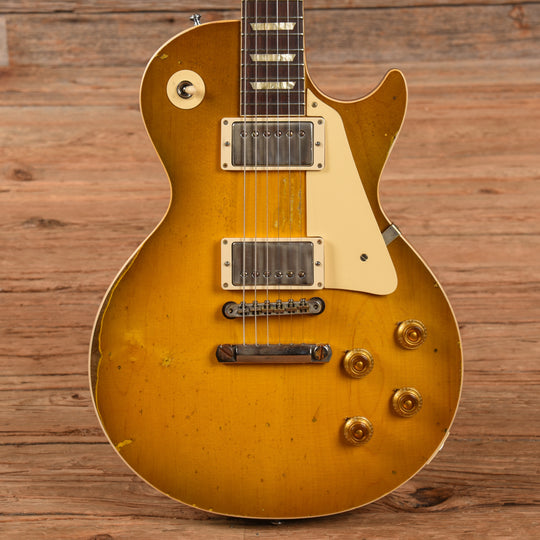 Gibson Custom Wildwood Spec '58 Les Paul Standard Ultra Heavy Aged Green Lemon Fade 2021 Electric Guitars / Solid Body