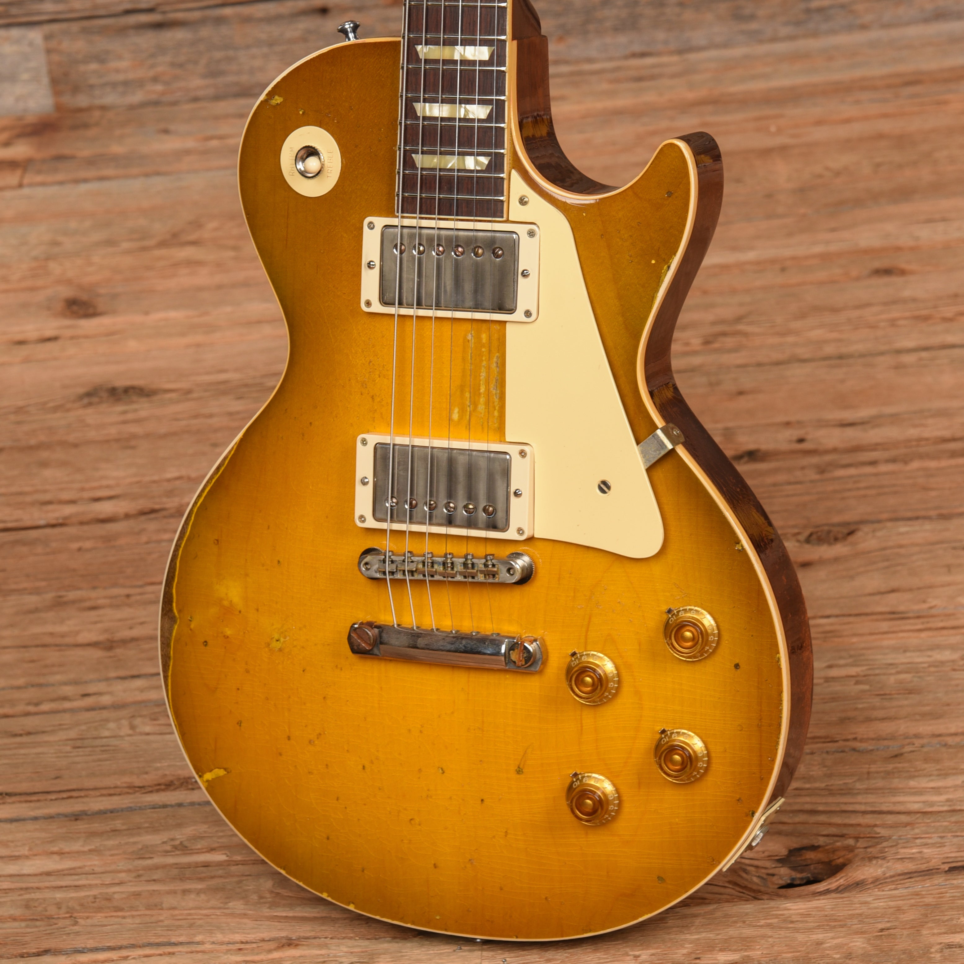 Gibson Custom Wildwood Spec '58 Les Paul Standard Ultra Heavy Aged Green Lemon Fade 2021 Electric Guitars / Solid Body