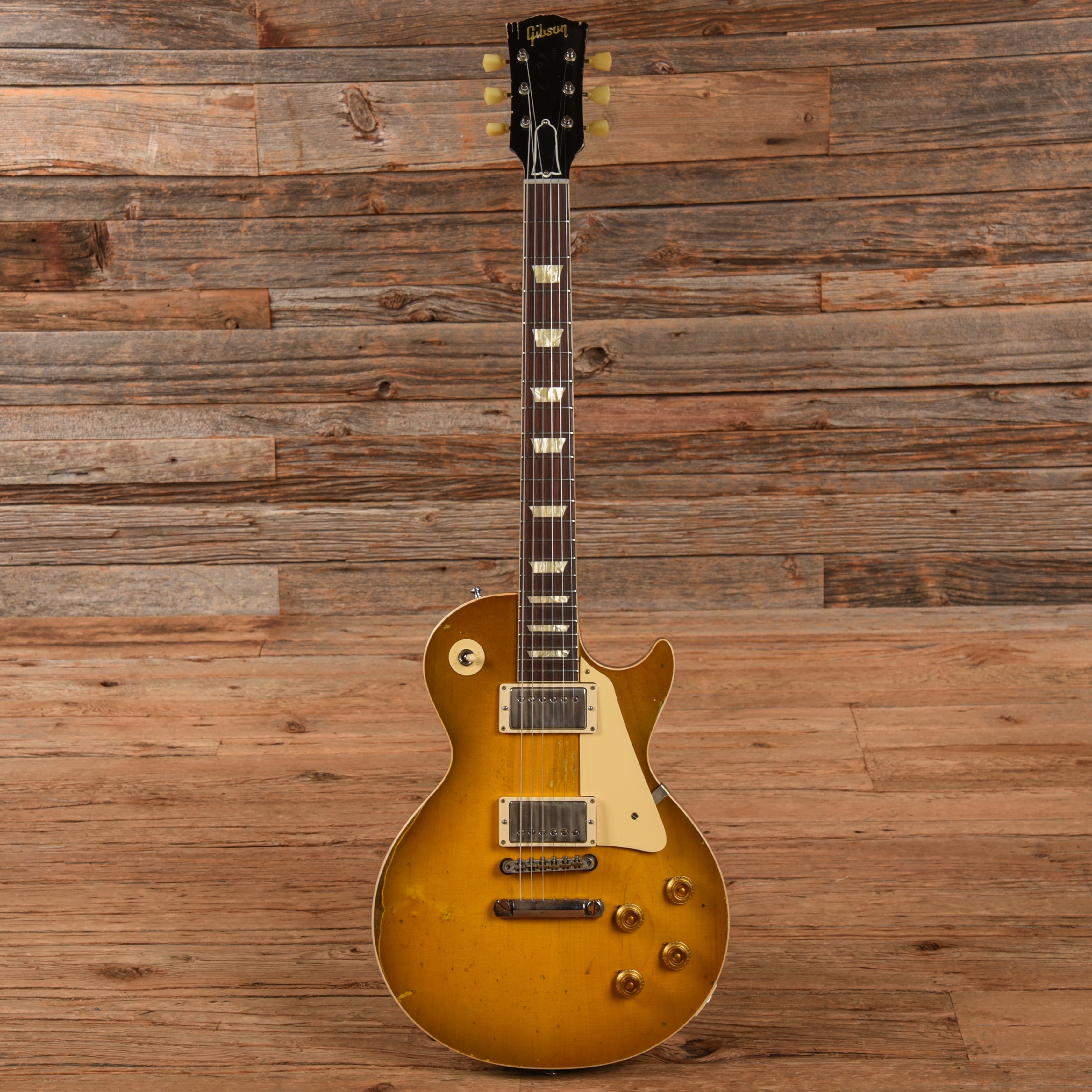 Gibson Custom Wildwood Spec '58 Les Paul Standard Ultra Heavy Aged Green Lemon Fade 2021 Electric Guitars / Solid Body