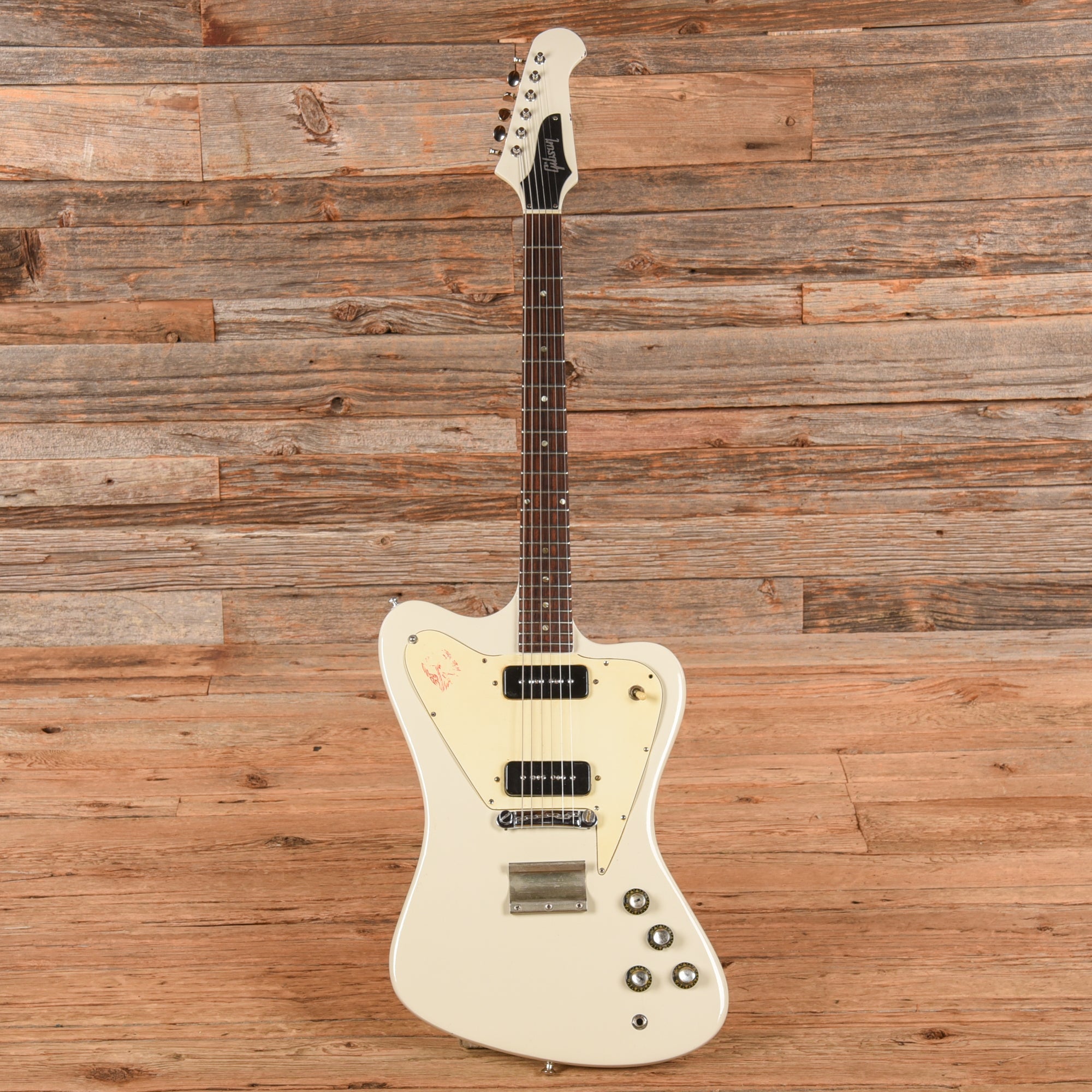 Gibson Firebird III White Refin 1967 Electric Guitars / Solid Body