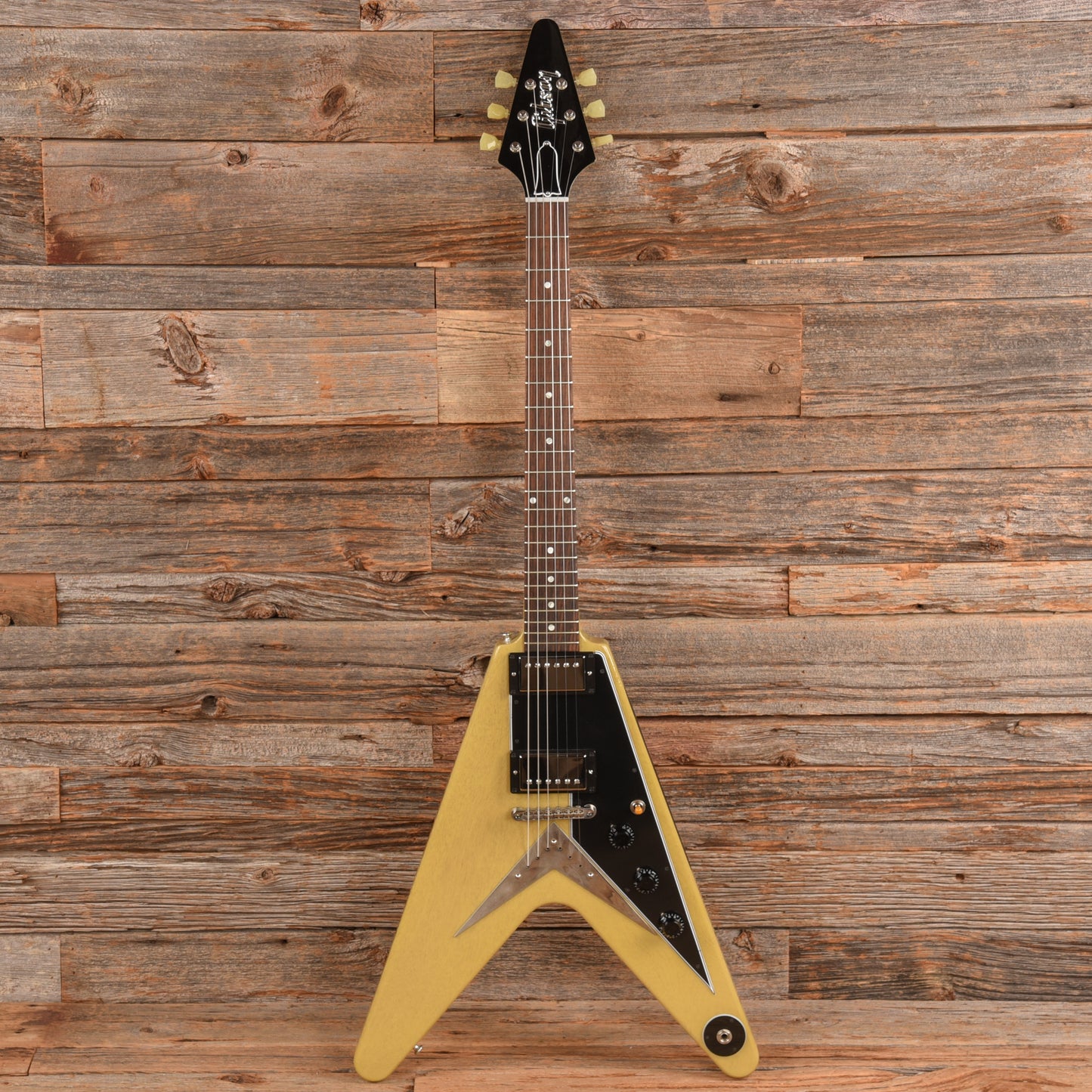 Gibson Flying V '59 Reissue TV Yelllow  - Dave Amato of REO Speedwagon Electric Guitars / Solid Body