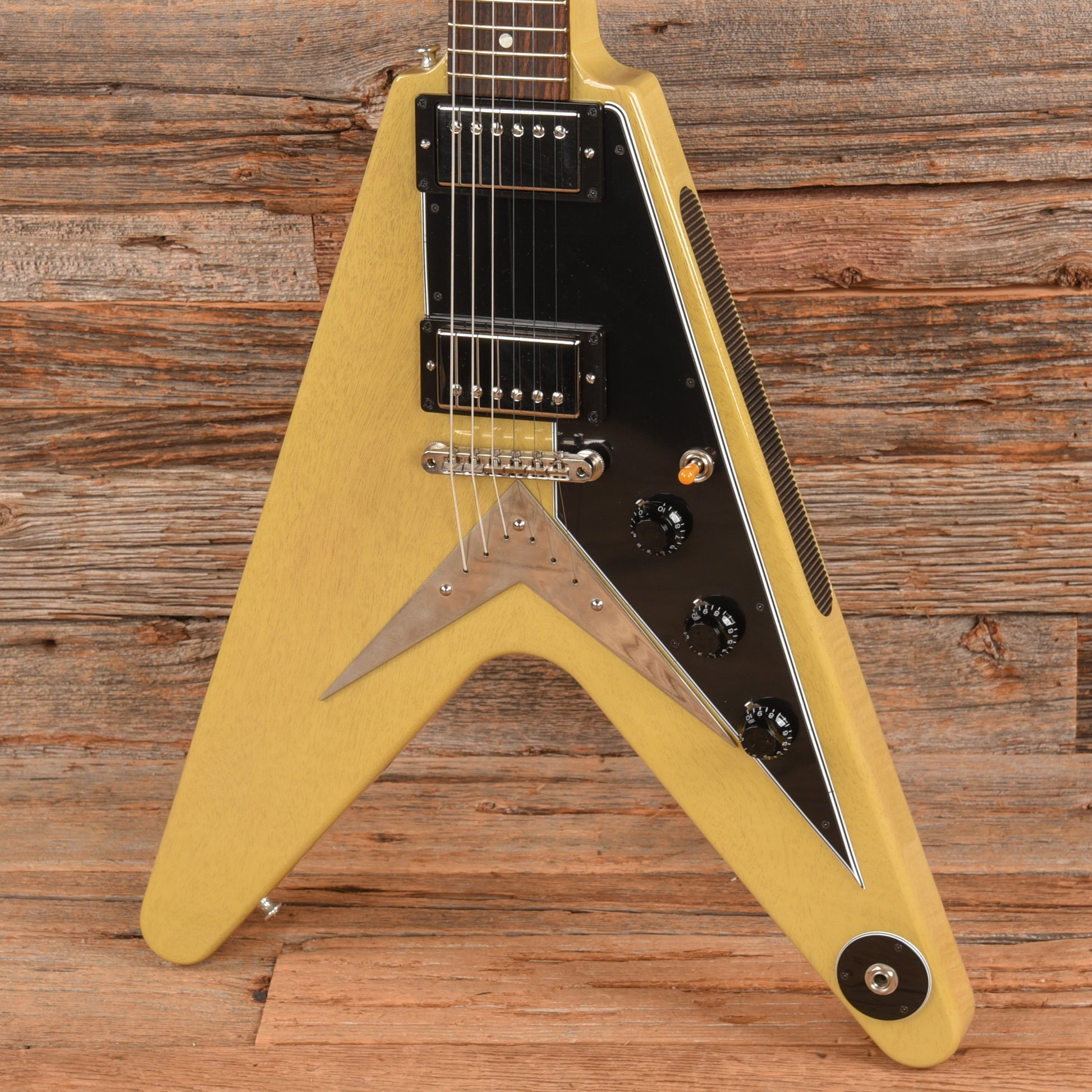 Gibson Flying V '59 Reissue TV Yelllow  - Dave Amato of REO Speedwagon Electric Guitars / Solid Body