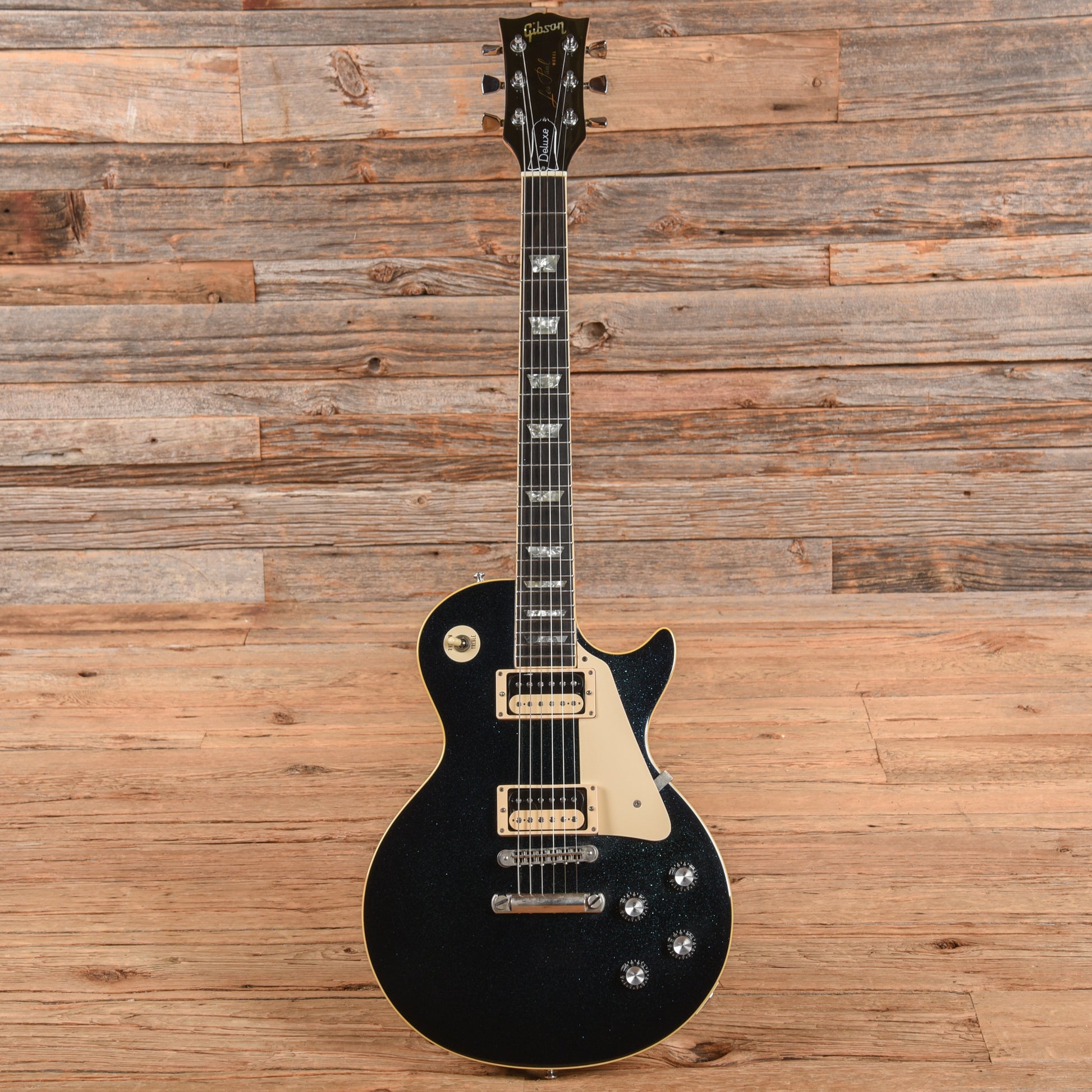 Gibson Les Paul Pro Deluxe Blue Sparkle Refin 1977 Electric Guitars / Solid Body