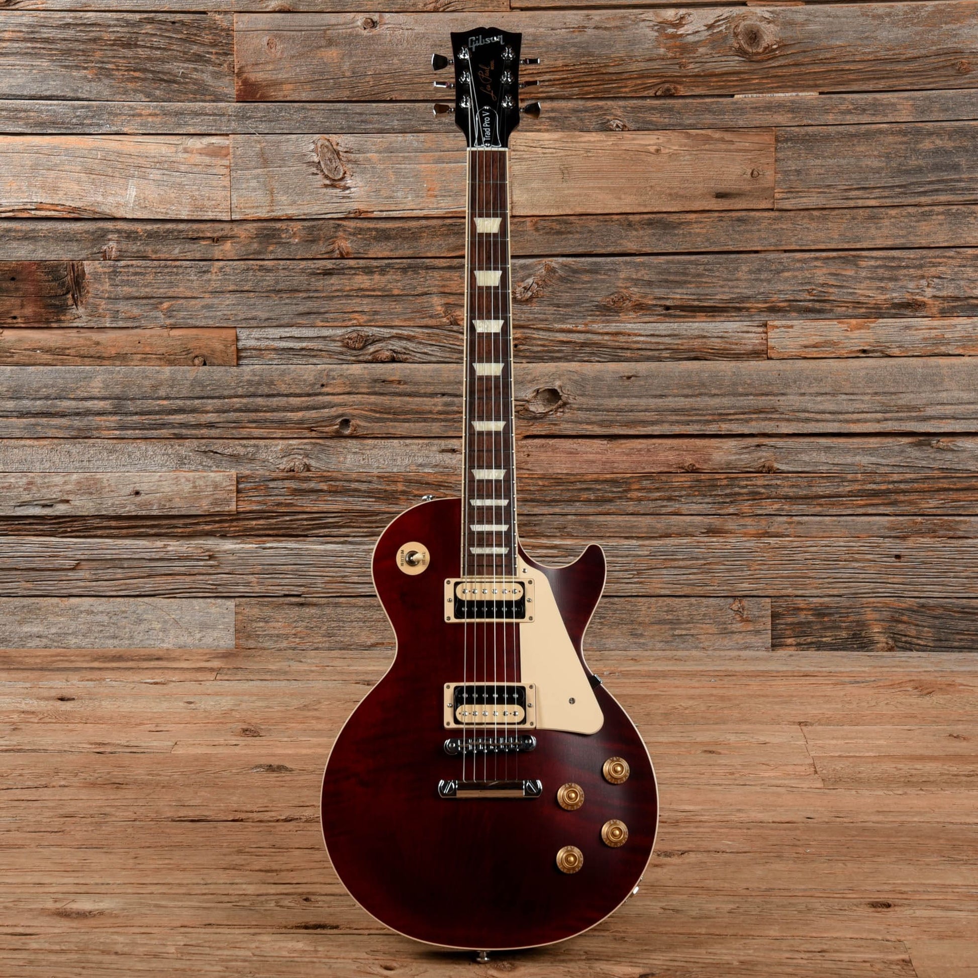 Gibson Les Paul Trad Pro V Satin Wine Red 2021 Electric Guitars / Solid Body