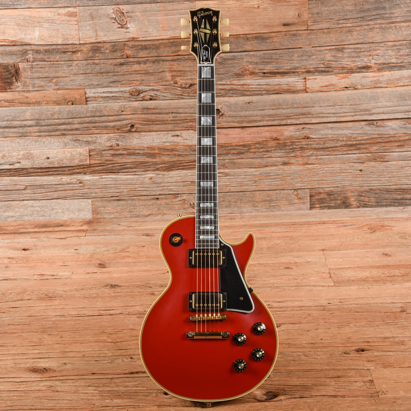 Gibson M2M Custom '57 Les Paul Custom Chambered VOS w/60 V2 Neck Heavy Antique Cardinal Red 2025 Electric Guitars / Solid Body