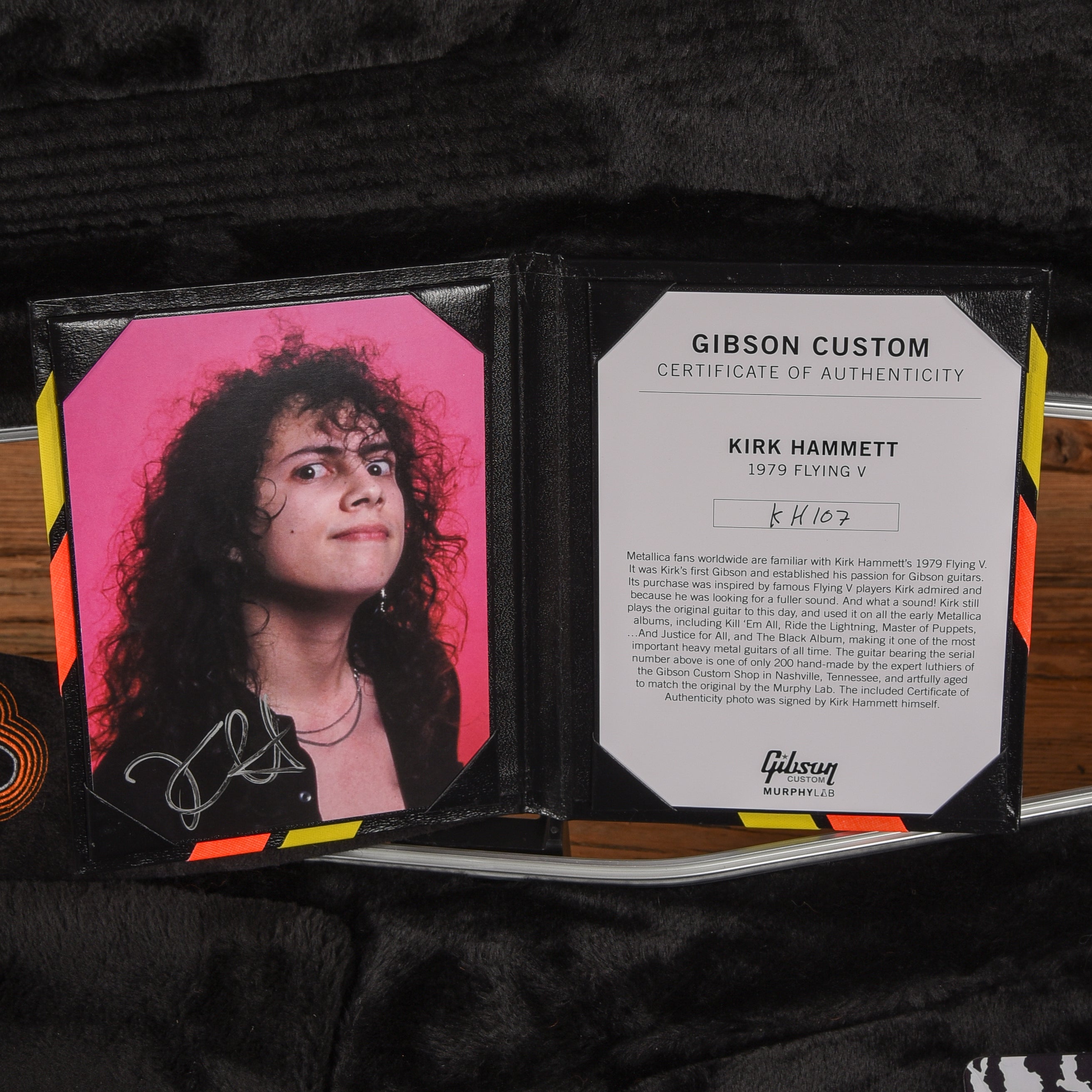 Gibson Murphy Lab '79 Kirk Hammett Flying V Ebony 2024 Electric Guitars / Solid Body