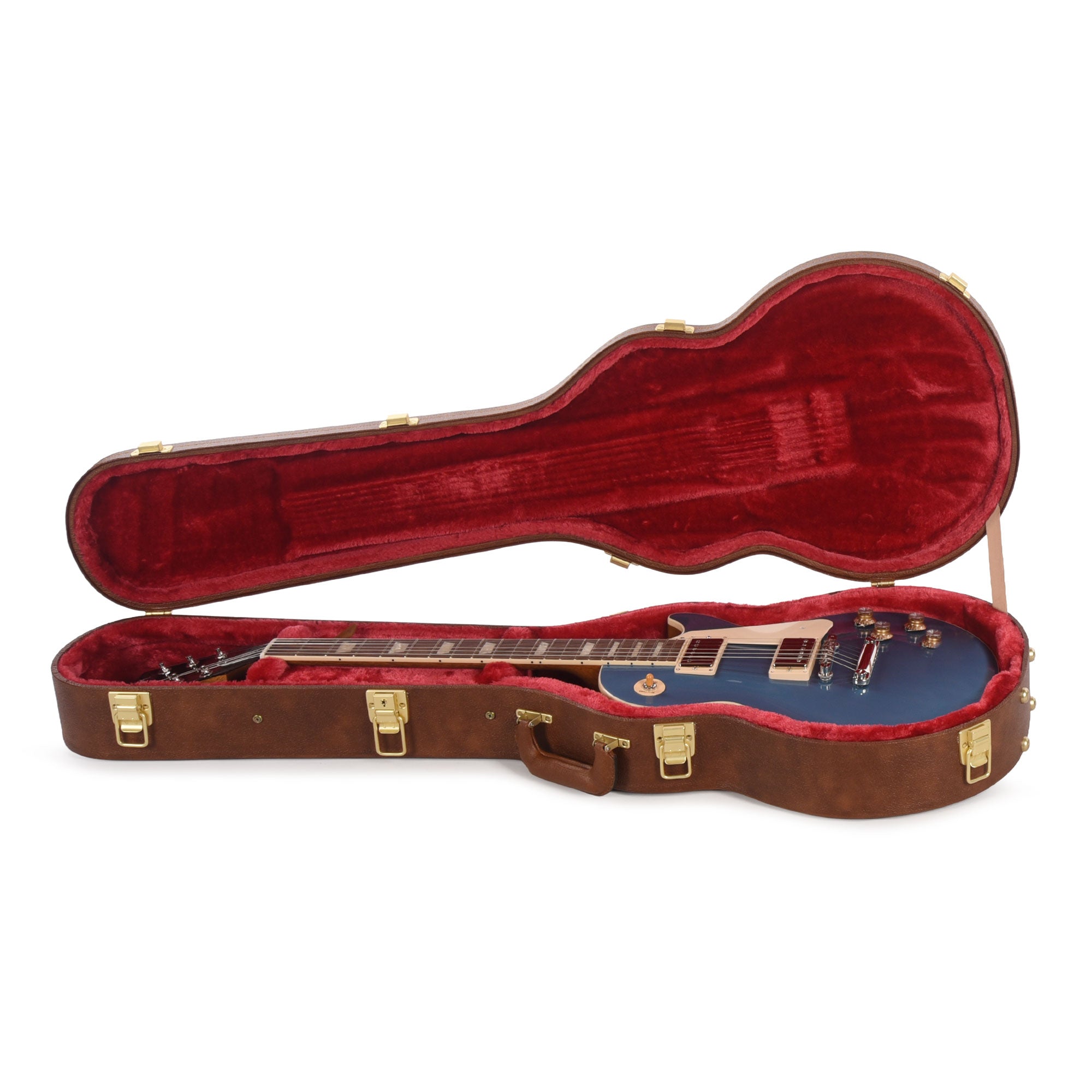 Gibson Original Les Paul Standard '60s Plain Top Pelham Blue Top Electric Guitars / Solid Body