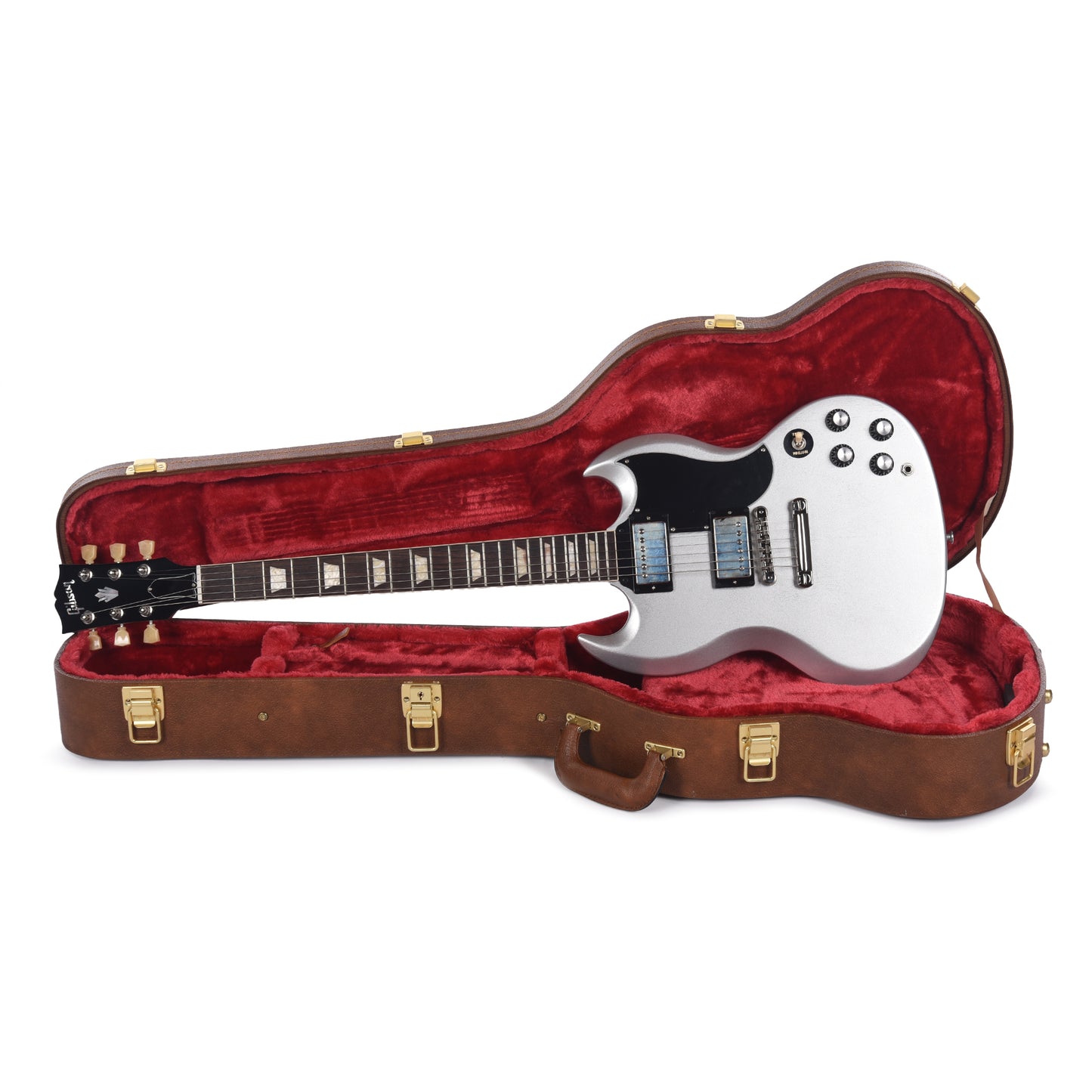 Gibson Original SG Standard '61 Stop Bar Metallic Silver Mist Electric Guitars / Solid Body
