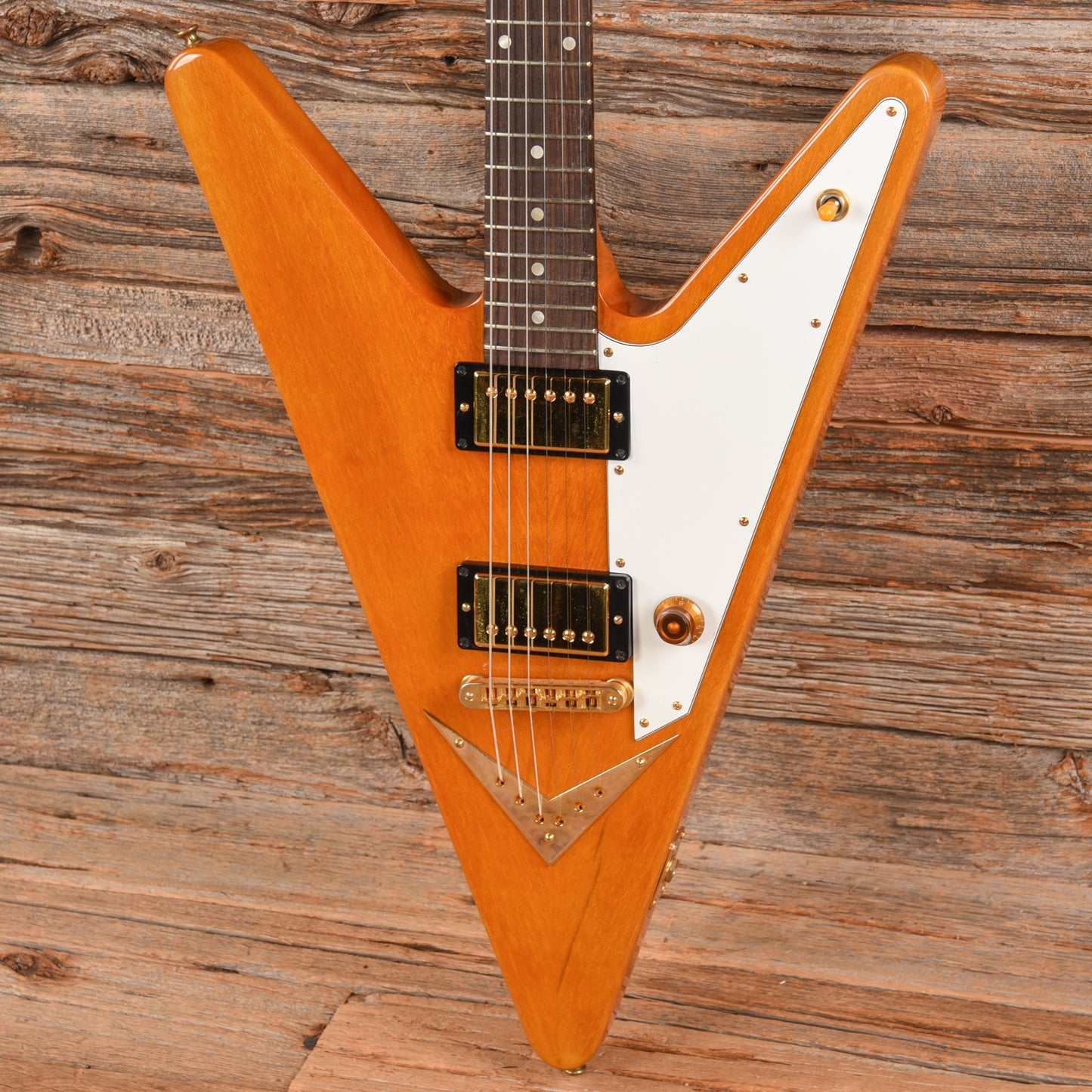 Gibson Reverse Flying V Natural - Dave Amato of REO Speedwagon Electric Guitars / Solid Body