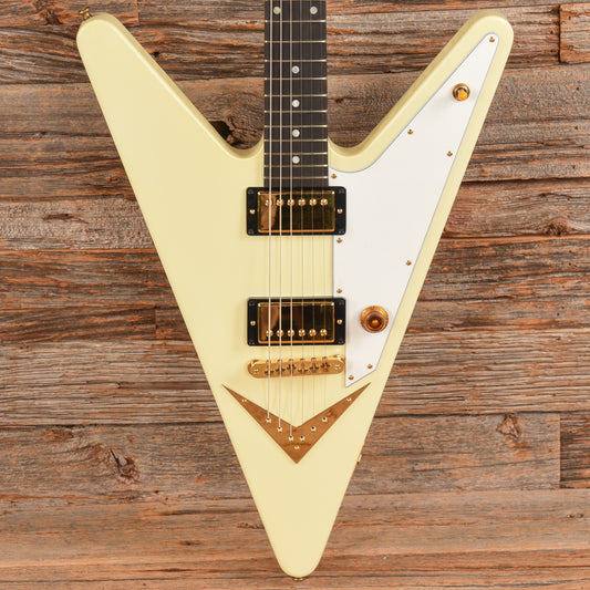 Gibson Reverse Flying V White  - Dave Amato of REO Speedwagon Electric Guitars / Solid Body