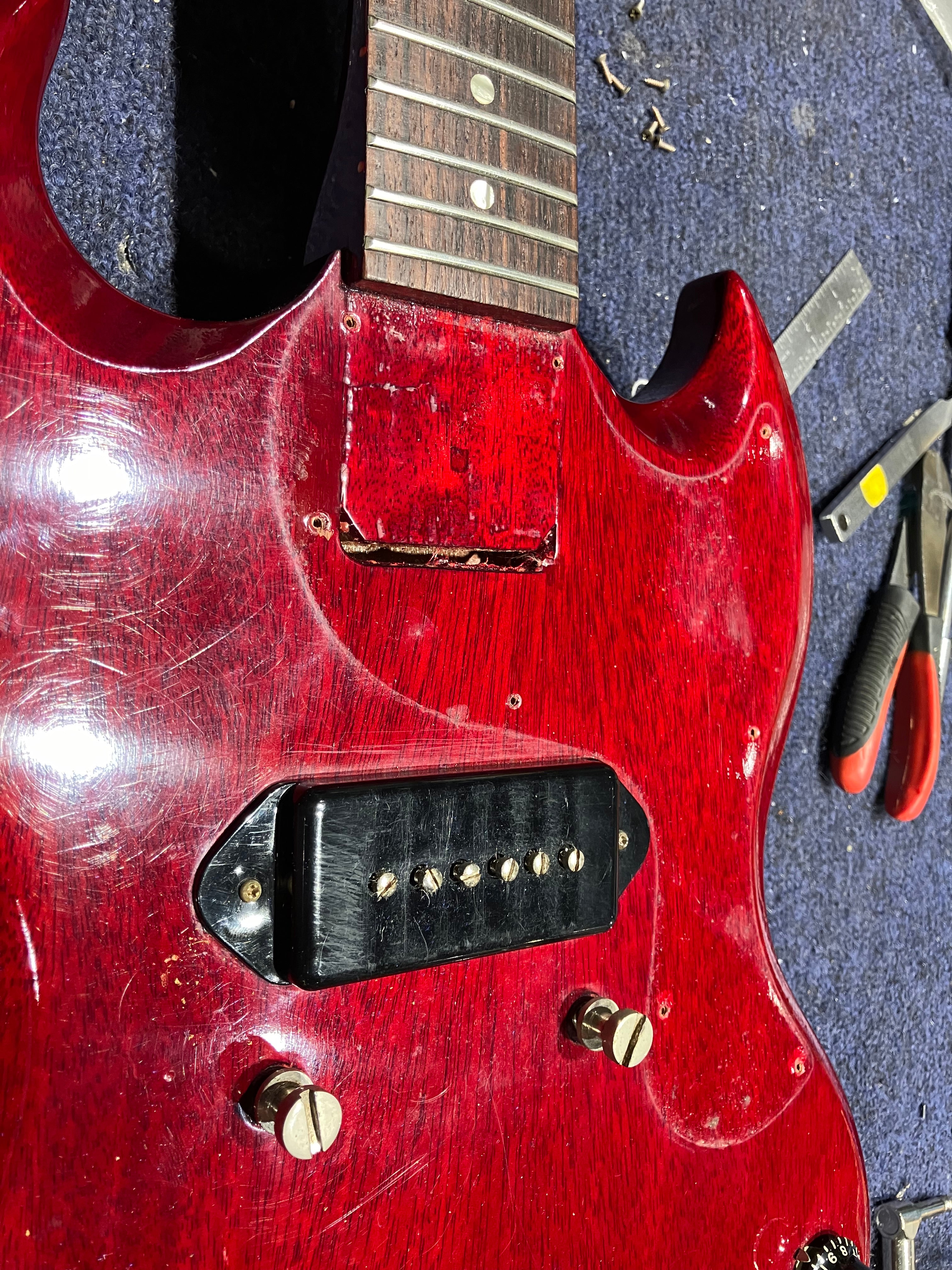 Gibson SG Junior Cherry 1965 Electric Guitars / Solid Body
