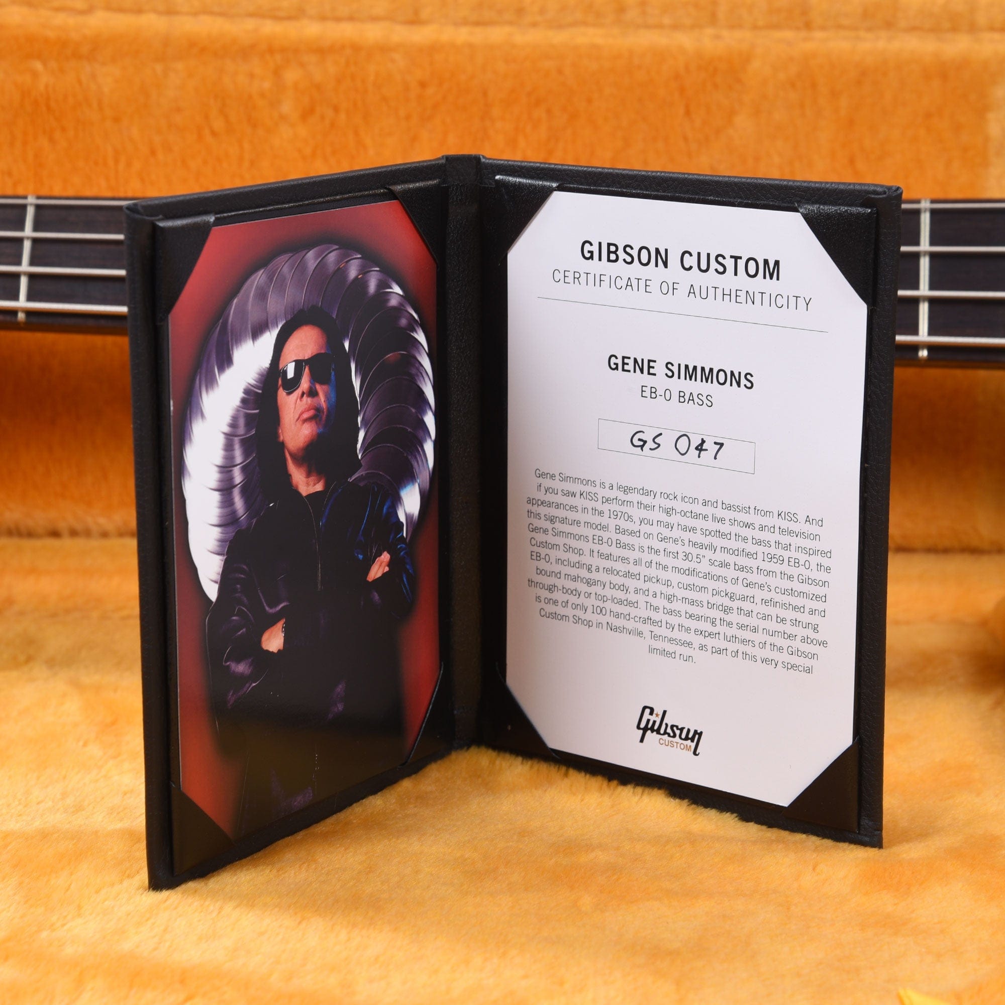 Gibson Custom Shop Gene Simmons EB-0 Bass Ebony