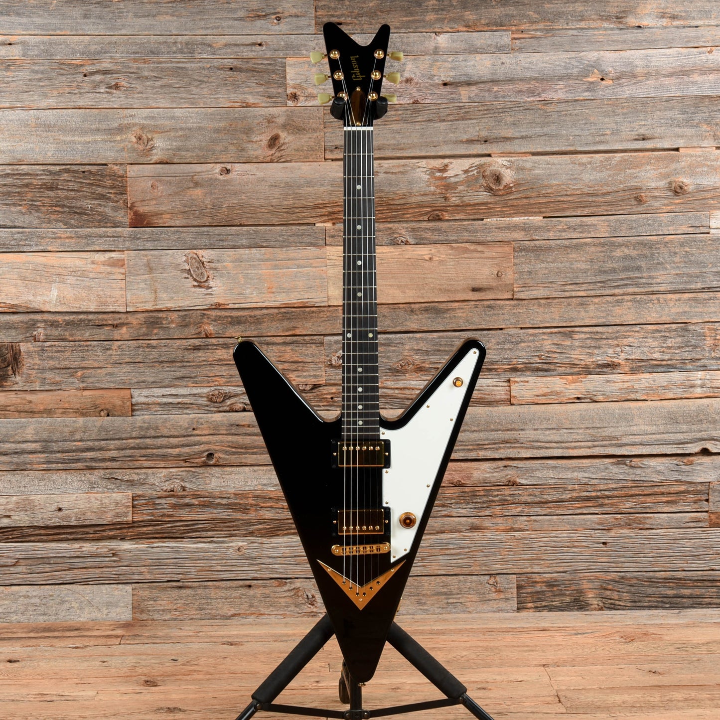 Gibson Reverse Flying V Black  - Dave Amato of REO Speedwagon