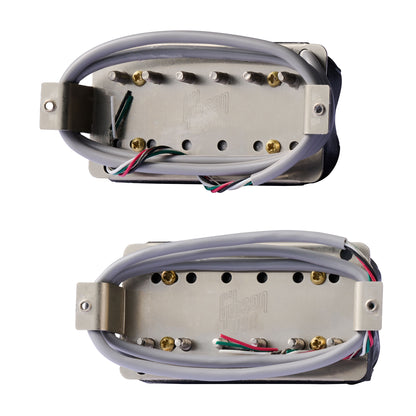 Gibson 496R/500T Humbucker Set Double Black Parts / Guitar Pickups