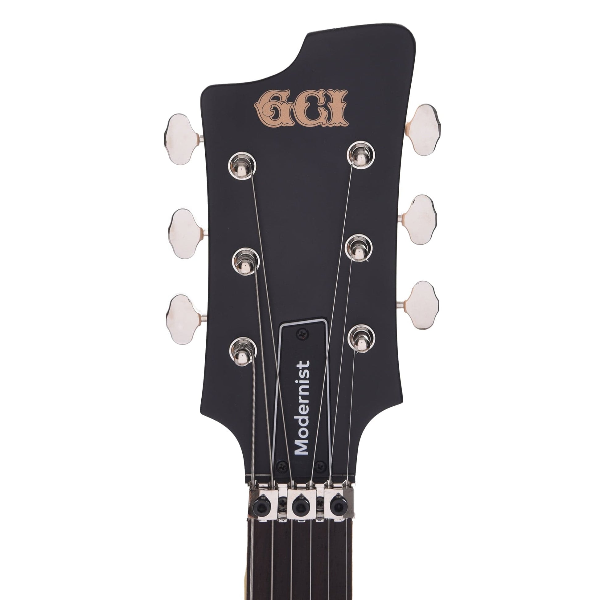 GCI Modernist Guitar Satin Black Doghair Wings Electric Guitars / Solid Body