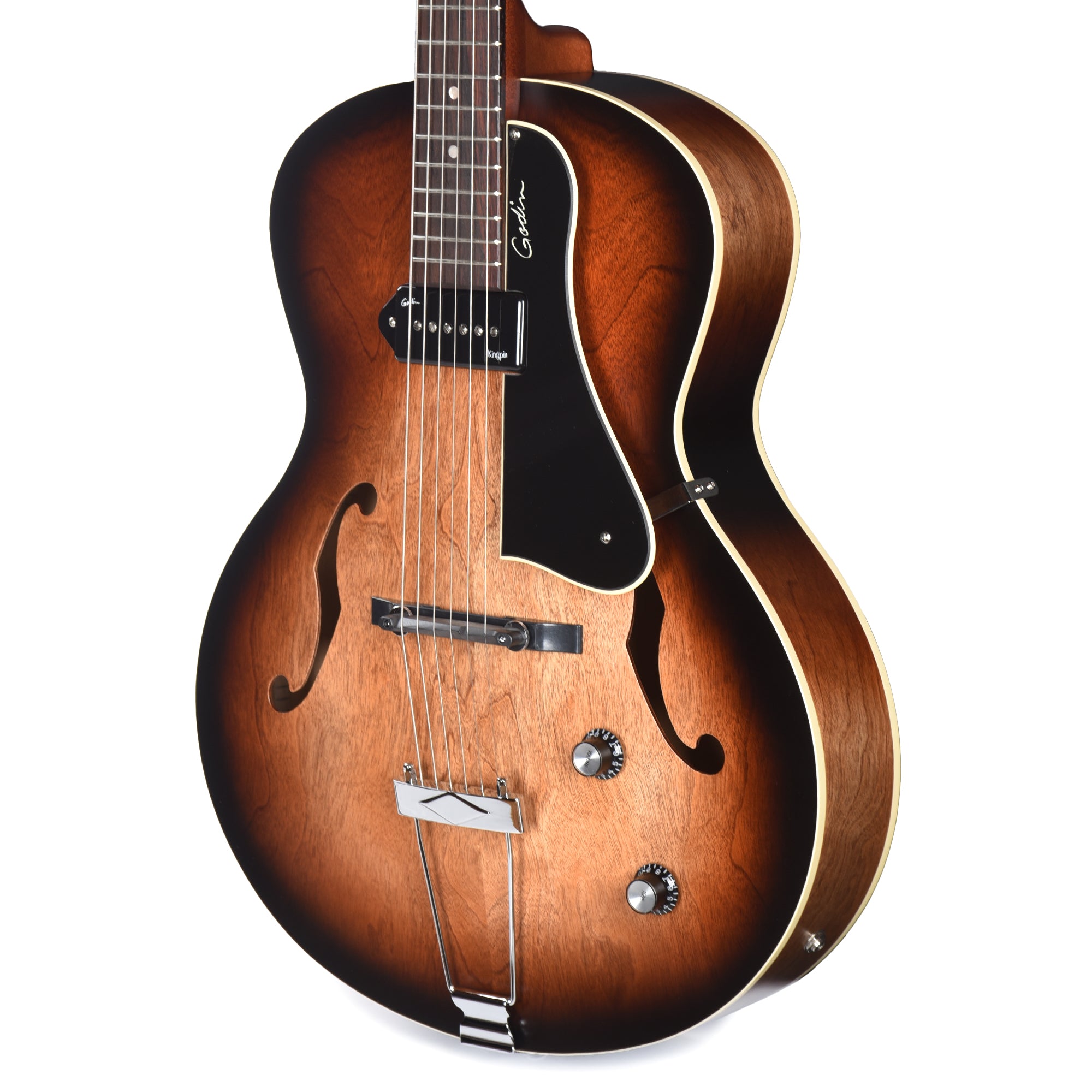 Godin 5th Avenue Kingpin P90 Vintage Burst Electric Guitars / Archtop