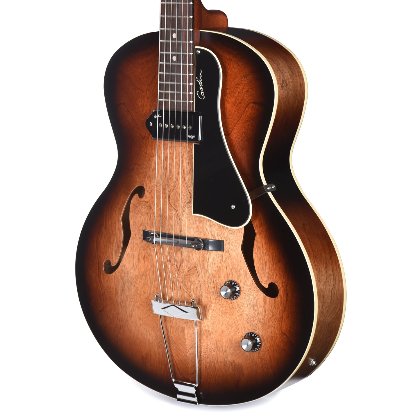 Godin 5th Avenue Kingpin P90 Vintage Burst Electric Guitars / Archtop