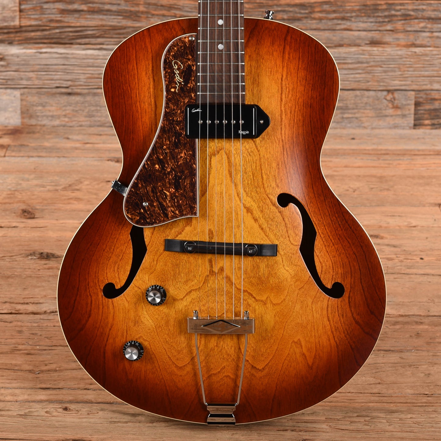 Godin 5th Avenue Kingpin Sunburst  LEFTY Electric Guitars