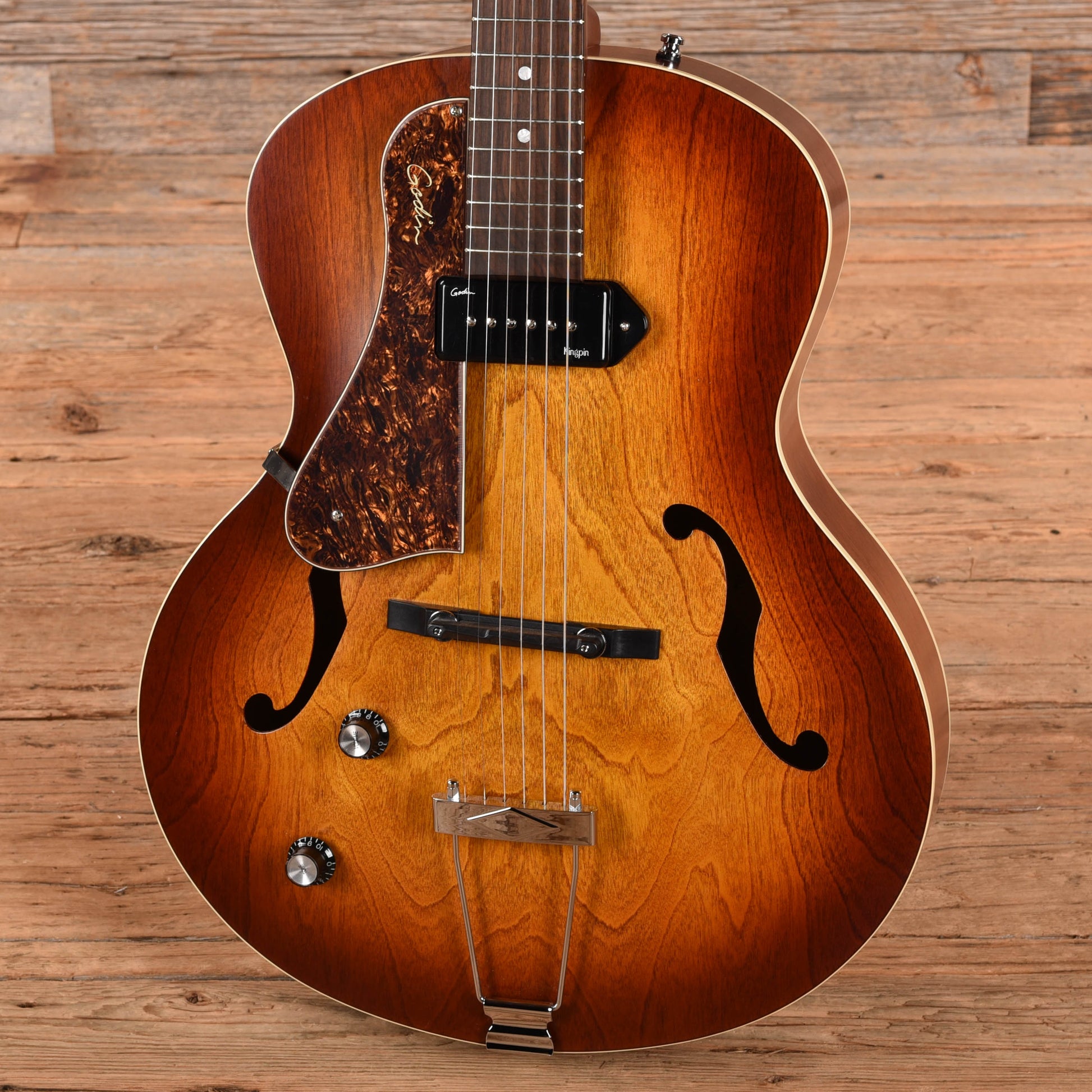 Godin 5th Avenue Kingpin Sunburst  LEFTY Electric Guitars