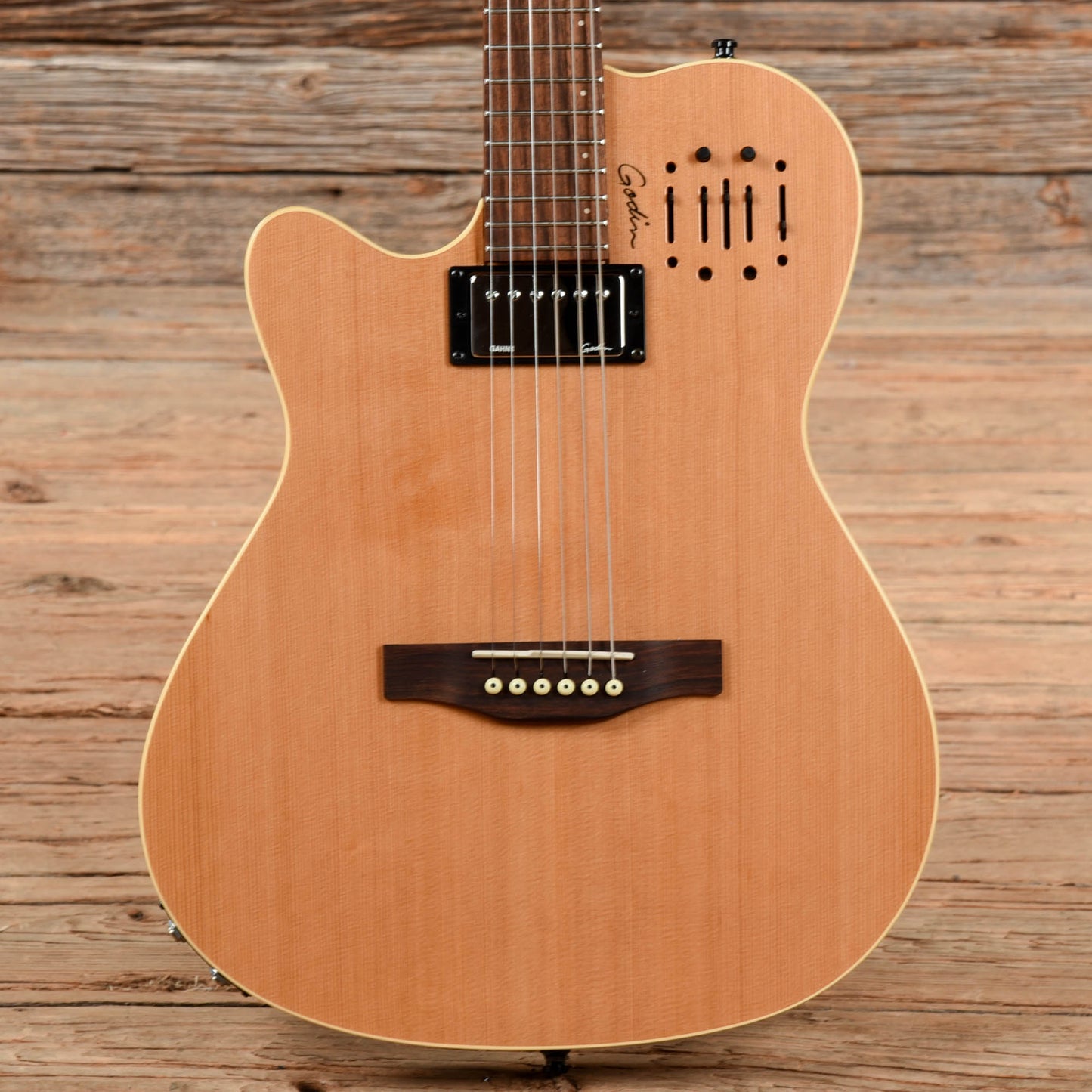 Godin A6 Ultra Natural  LEFTY Electric Guitars / Semi-Hollow
