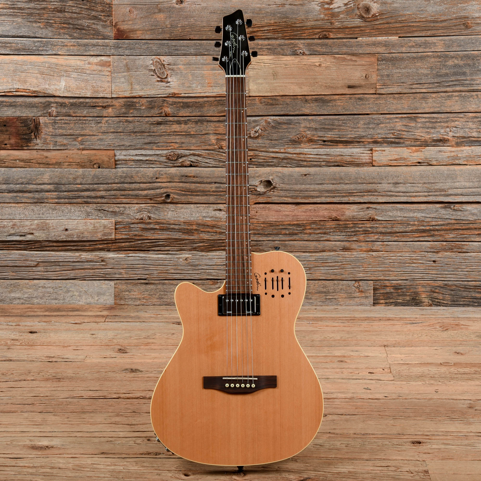 Godin A6 Ultra Natural  LEFTY Electric Guitars / Semi-Hollow