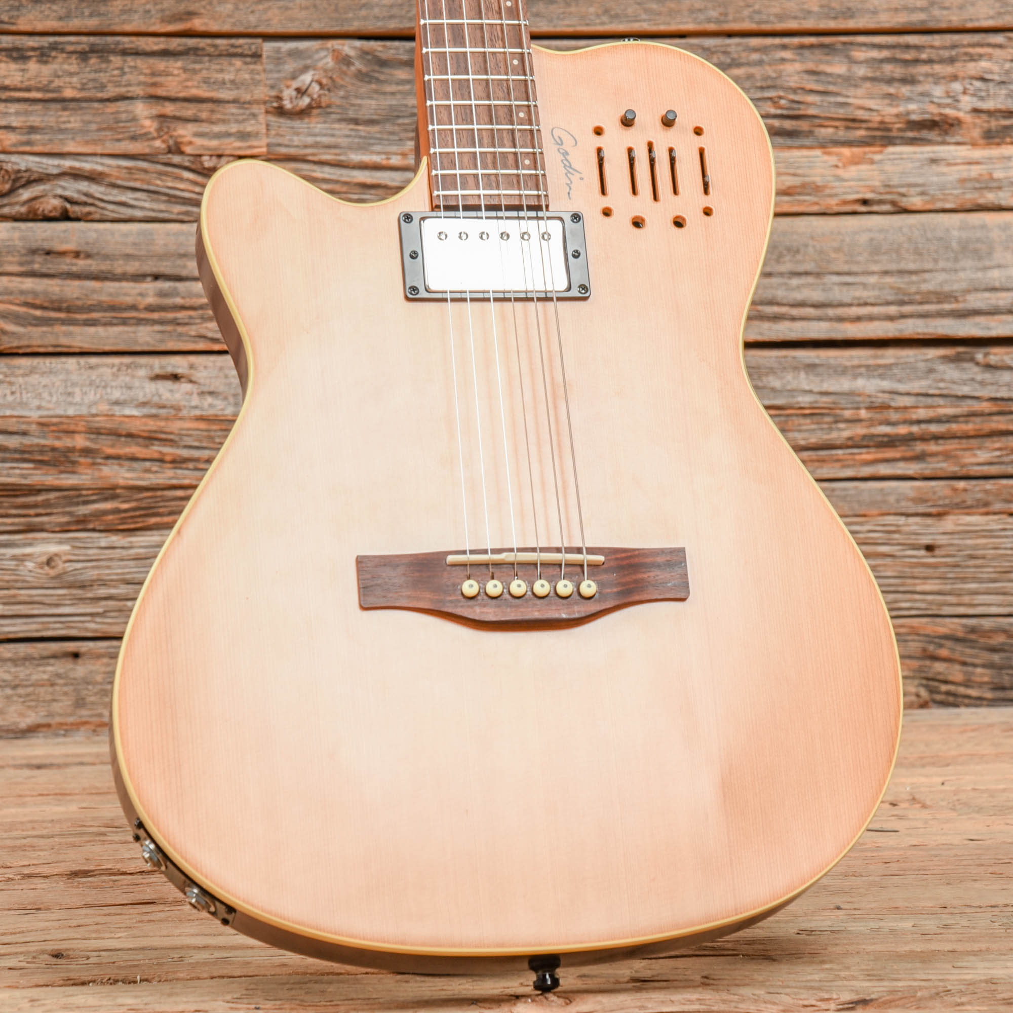 Godin A6 Ultra Natural  LEFTY Electric Guitars / Semi-Hollow